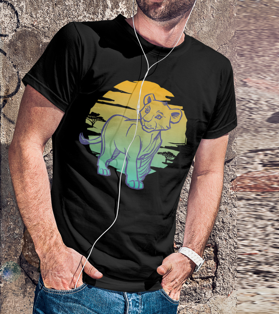 Disney Lion King Live Action Young Nala Ombre Sunset Savannah T-Shirt