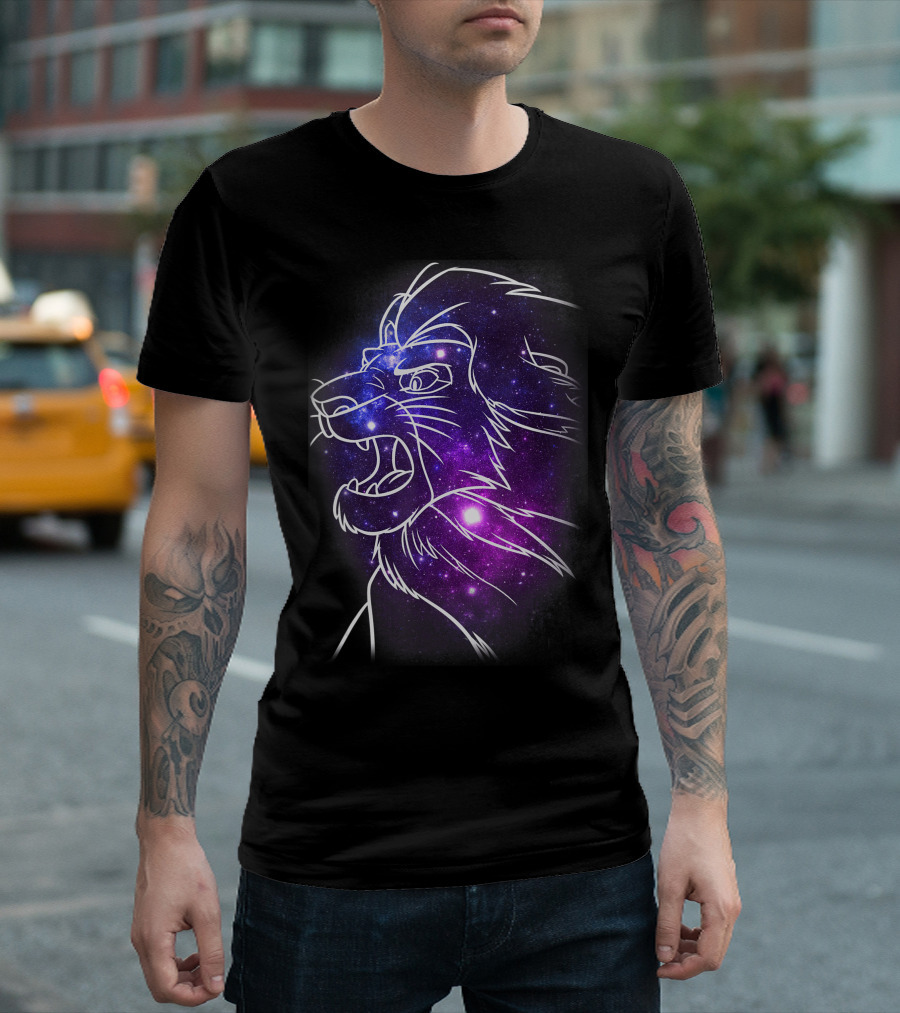 Disney Lion King Mufasa Cosmic Galaxies Roar T-Shirt