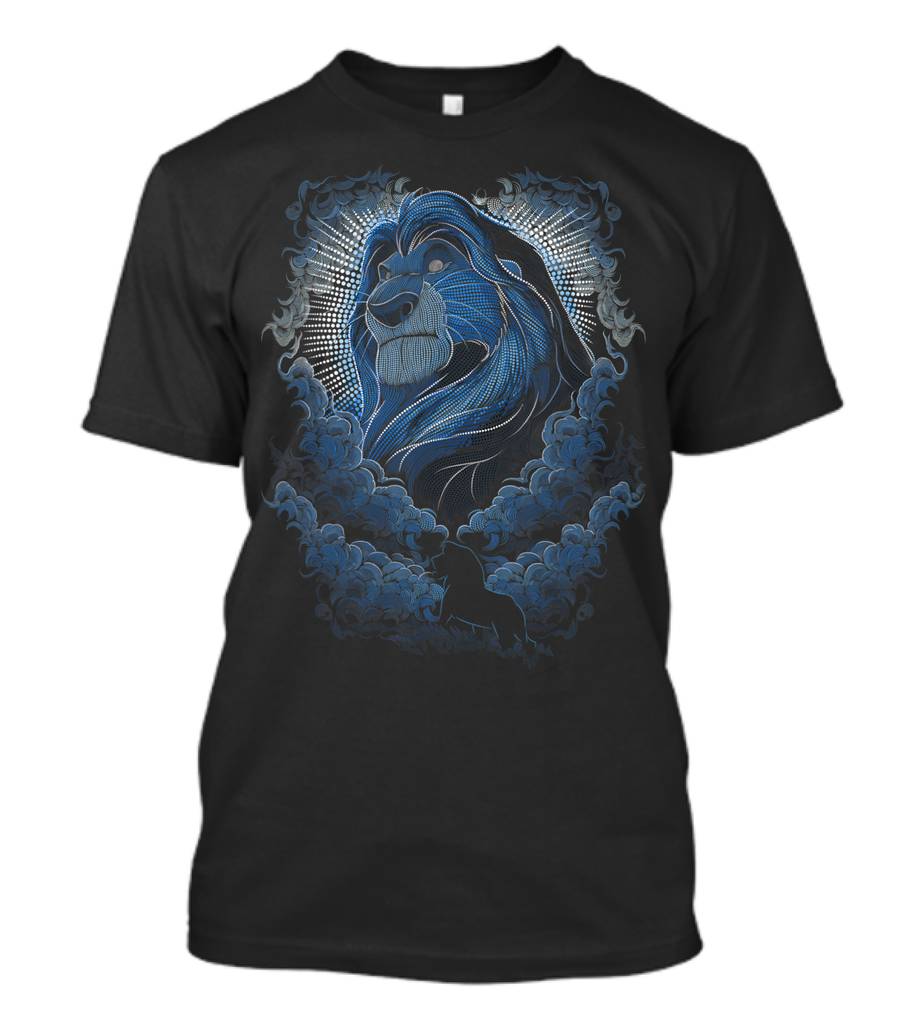 Disney Lion King Mufasa Sky Spirit With Simba Below T-Shirt