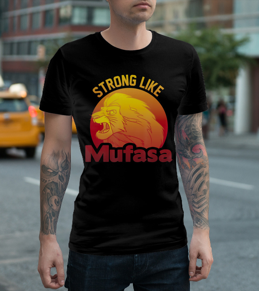Strong Like Mufasa Disney Lion King Iconic Roaring Lion T-Shirt