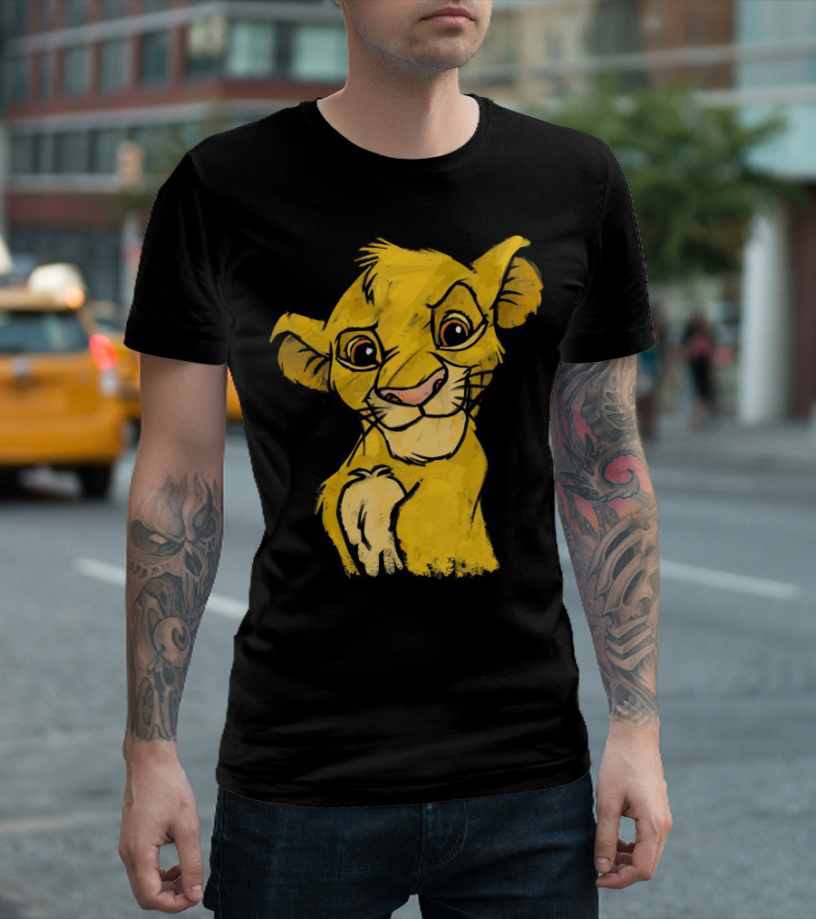 Disney Lion King Simba Smiling Sketch T-Shirt