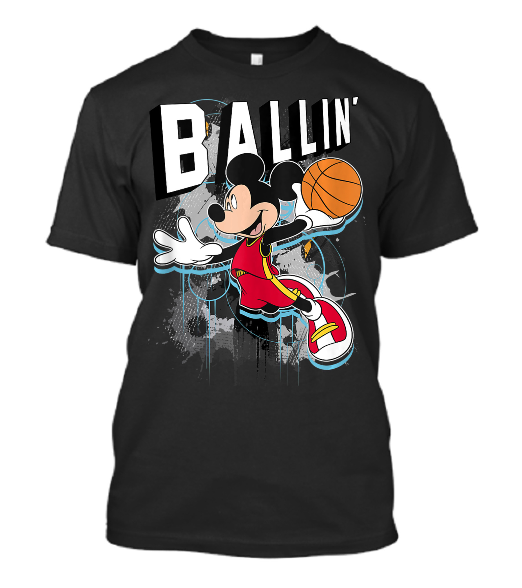 Disney Mickey Mouse Ballin' Basketball Action T-Shirt