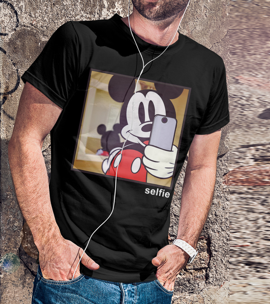 Disney Mickey Mouse Selfie Mirror Reflection T-Shirt