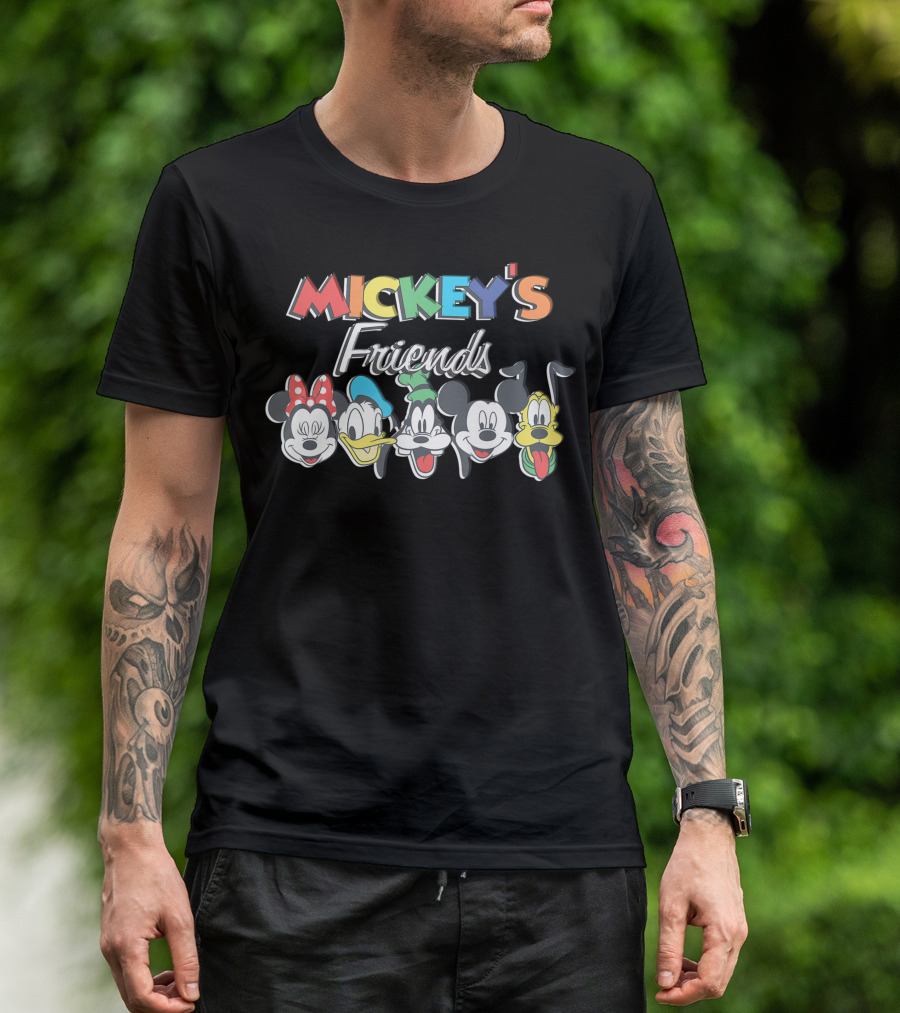 Mickey's Friends Disney Mickeys Friends Rainbow T-Shirt