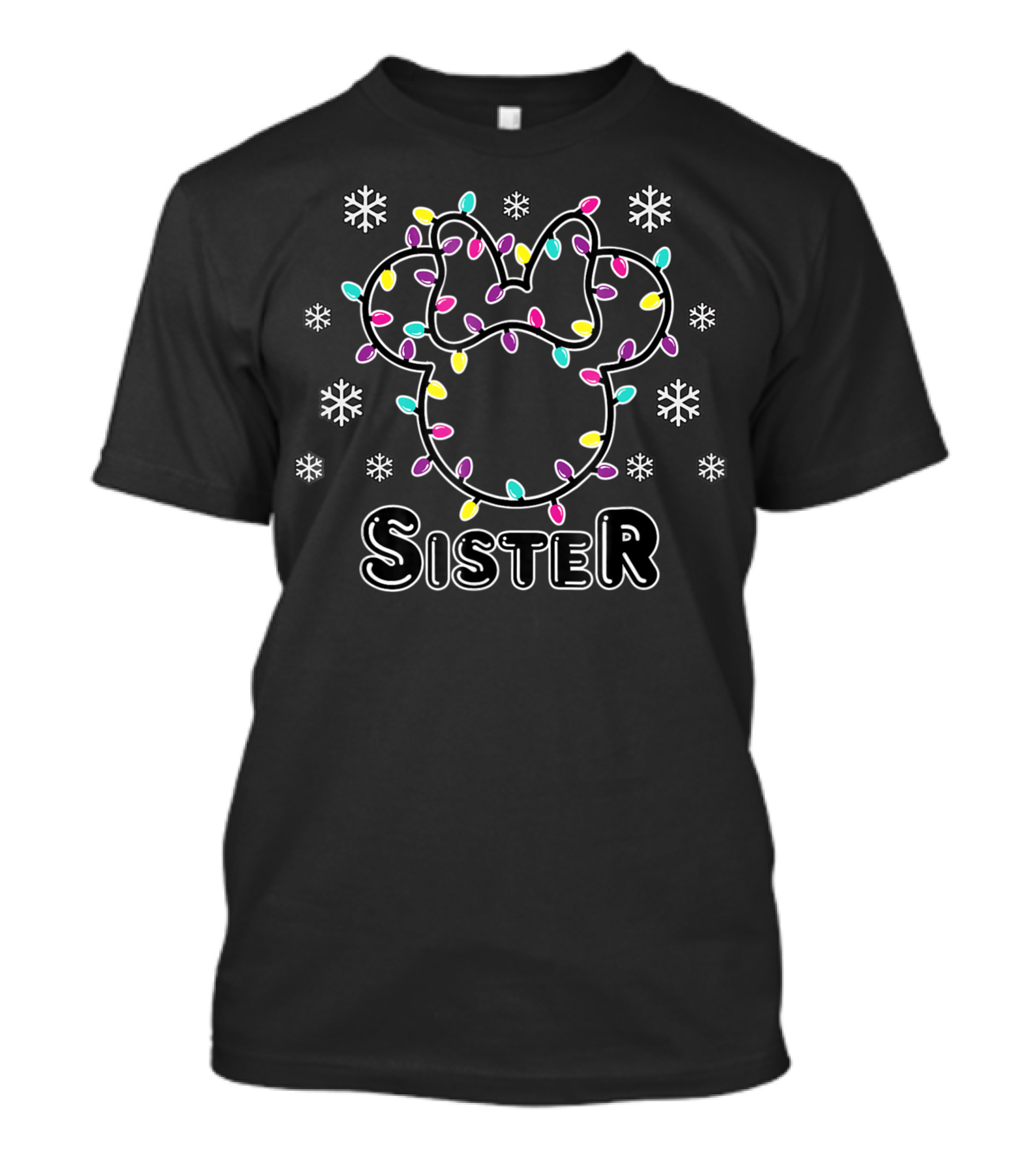 Disney Minnie Mouse Christmas Lights Sister T-Shirt