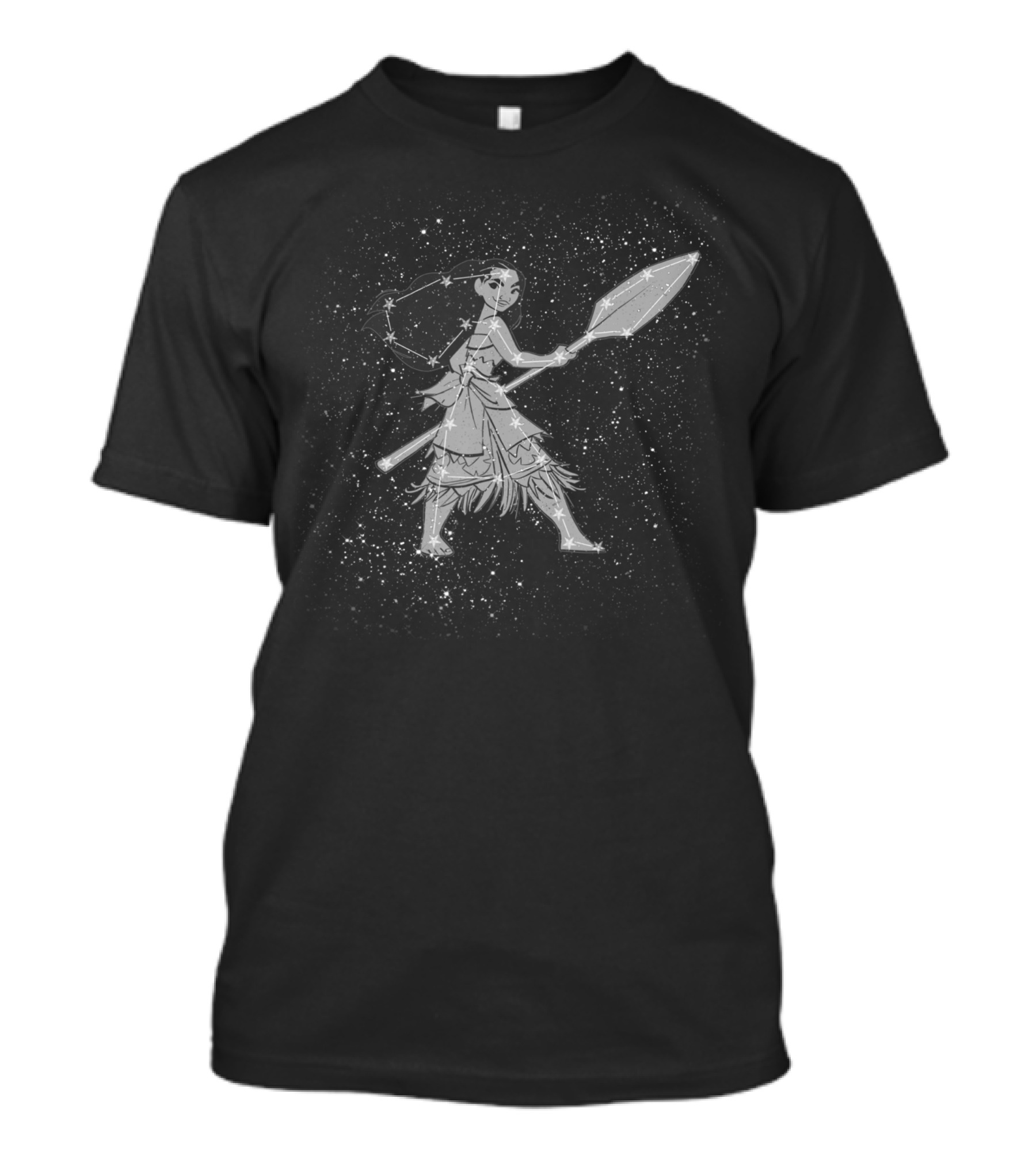 Disney Moana Constellations Galaxy Stars Warrior Journey T-Shirt