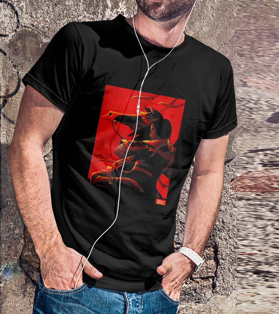 Mulan Disney Movie Two Tone Red With Khan T-Shirt