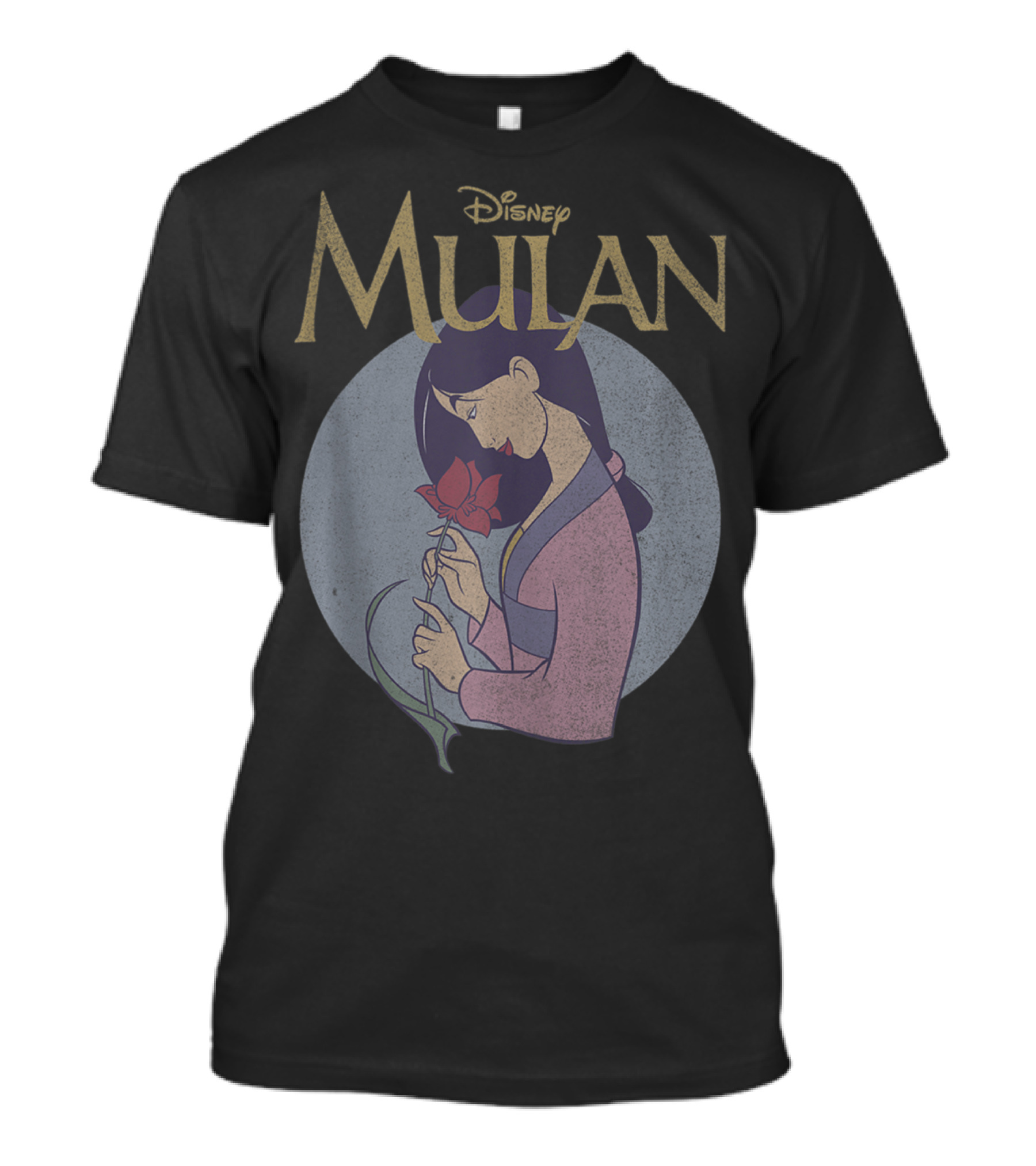 Disney Mulan Vintage Style Profile Rose T-Shirt