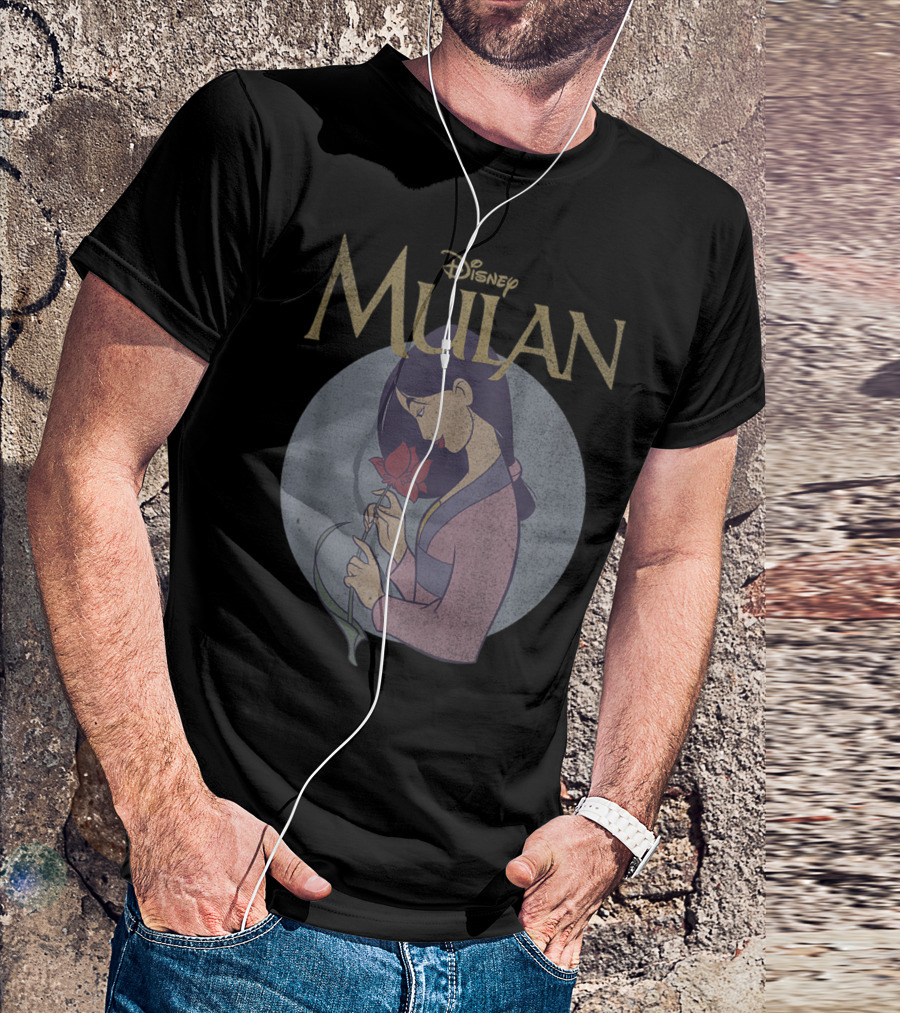 Disney Mulan Vintage Style Profile Rose T-Shirt