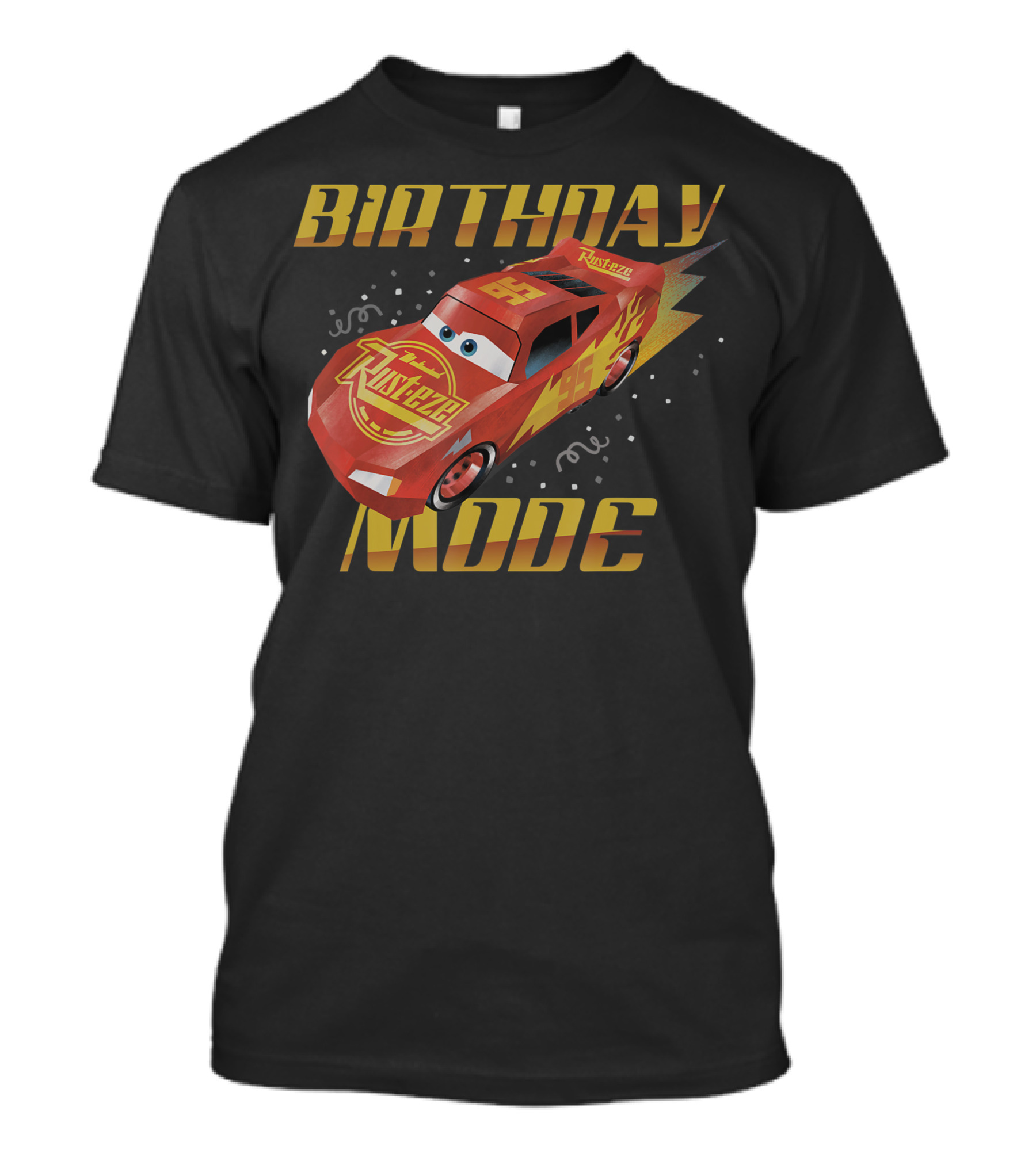 Disney Pixar Cars Lightning McQueen Birthday Mode Rust-eze Racing T-Shirt