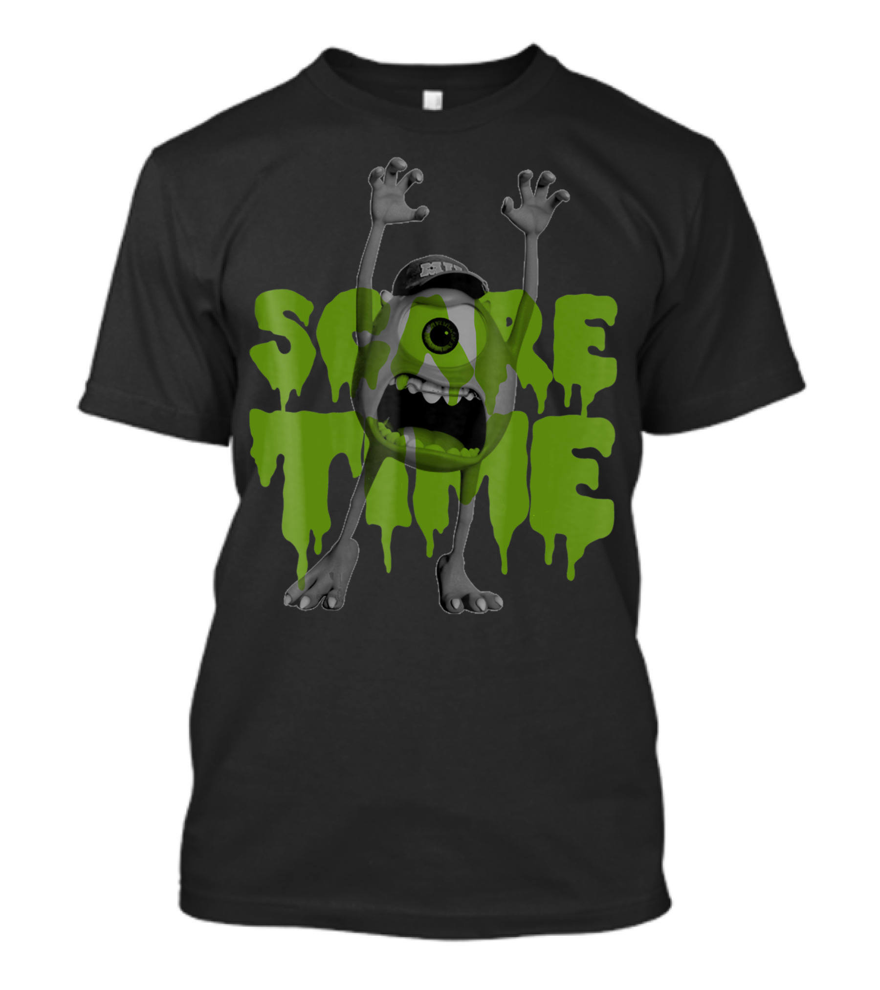 Disney Pixar Monsters Inc Mike Wazowski Scare Time Green Scream T-Shirt