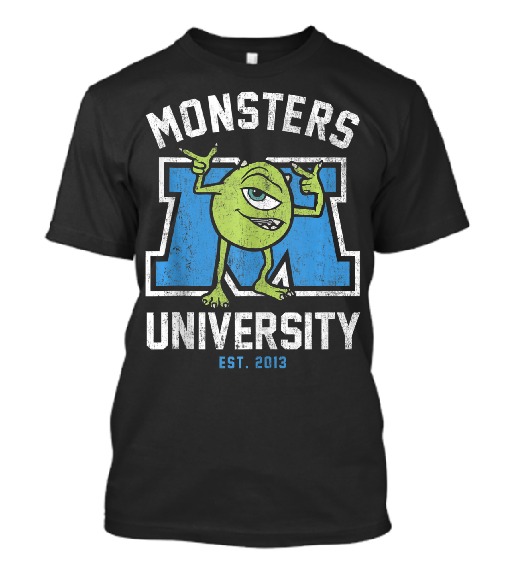 Monsters University Mike Wazowski Est. 2013 Collegiate Pixar Disney T-Shirt