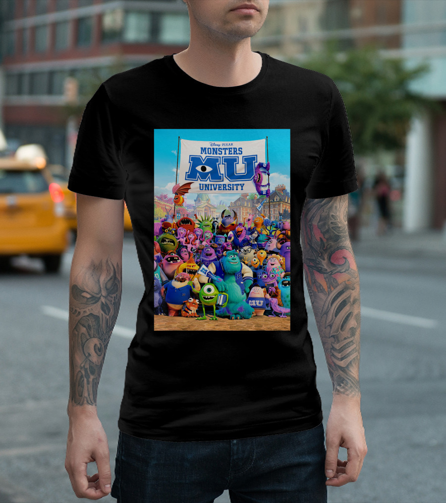 Disney Pixar Monsters University MU Group Scene T-Shirt