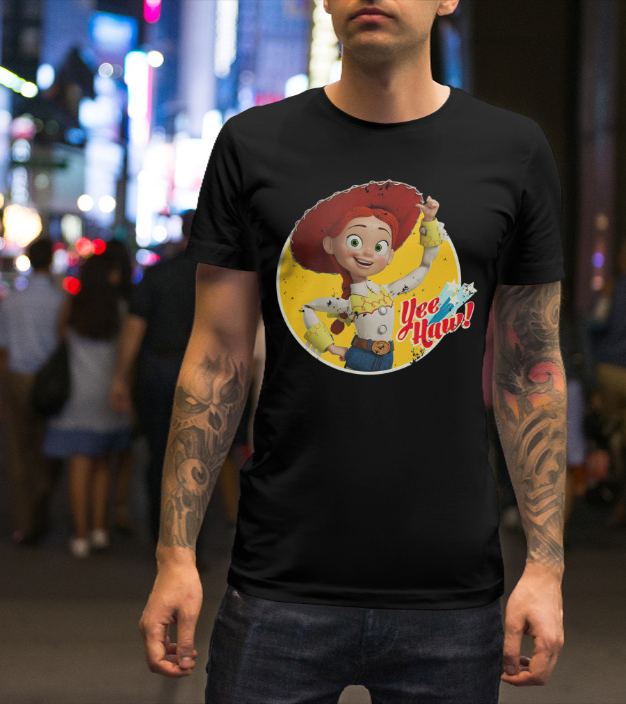 Disney Pixar Toy Story 4 Cowgirl Jessie Yee Haw Excited Pose T-Shirt