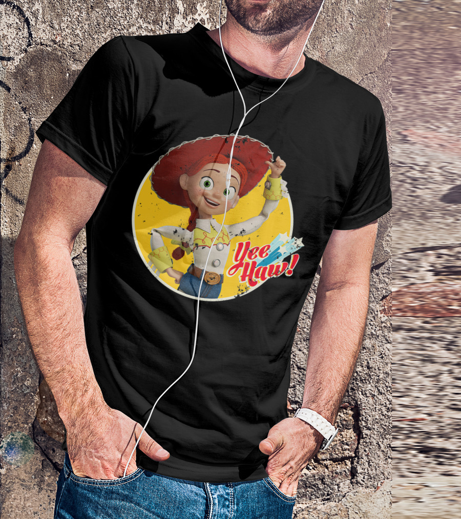 Disney Pixar Toy Story 4 Cowgirl Jessie Yee Haw Excited Pose T-Shirt