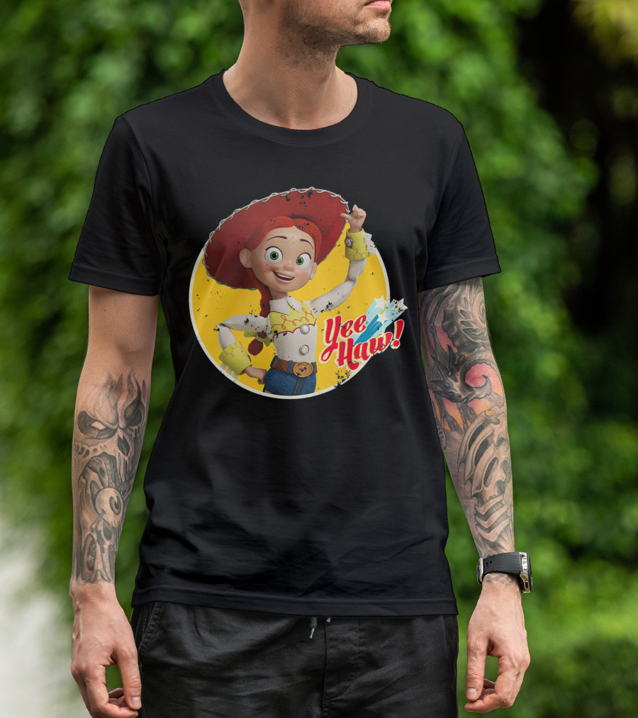 Disney Pixar Toy Story 4 Cowgirl Jessie Yee Haw Excited Pose T-Shirt