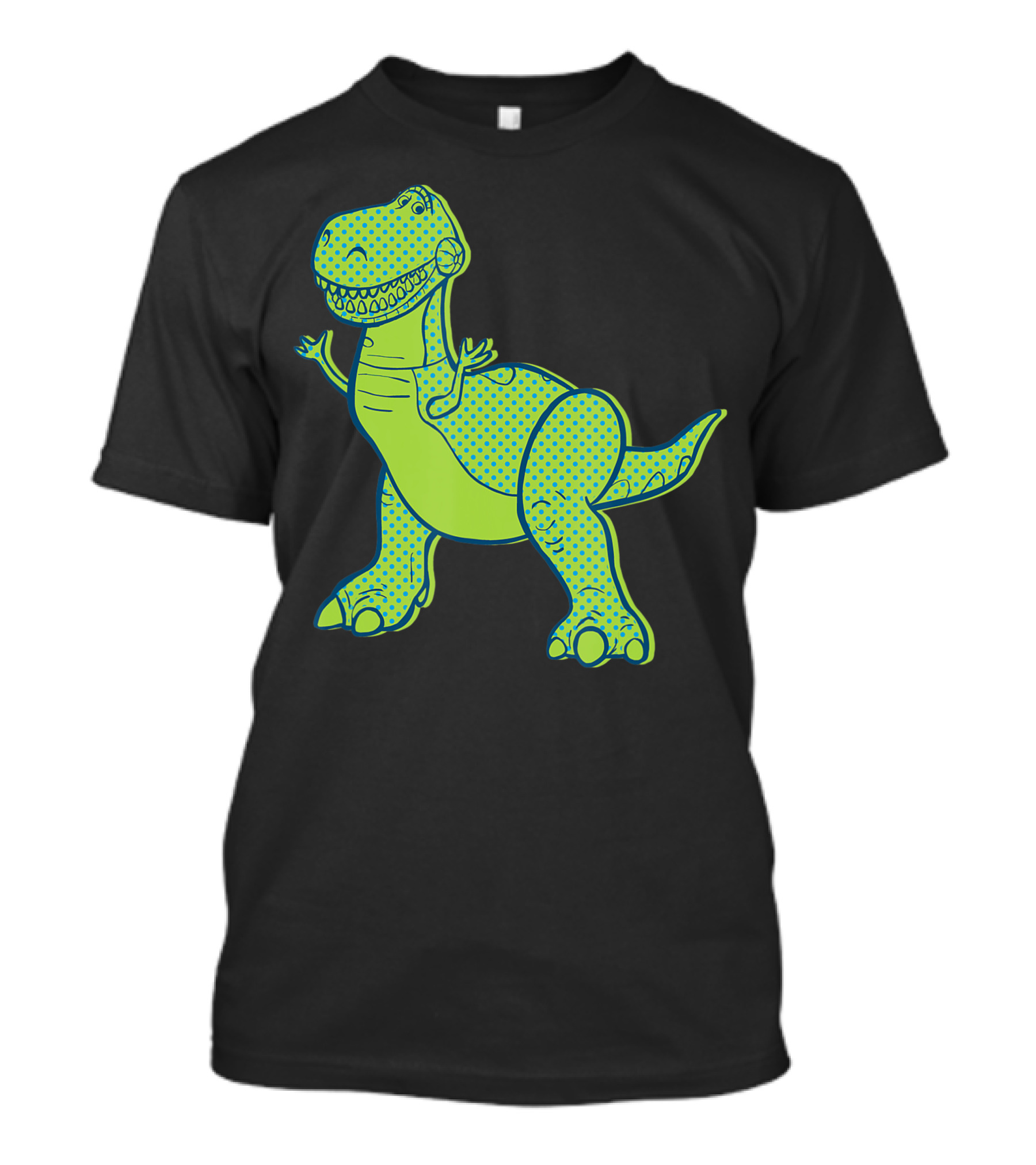 Disney Pixar Toy Story 4 Rex Green Blue Halftone T-Shirt