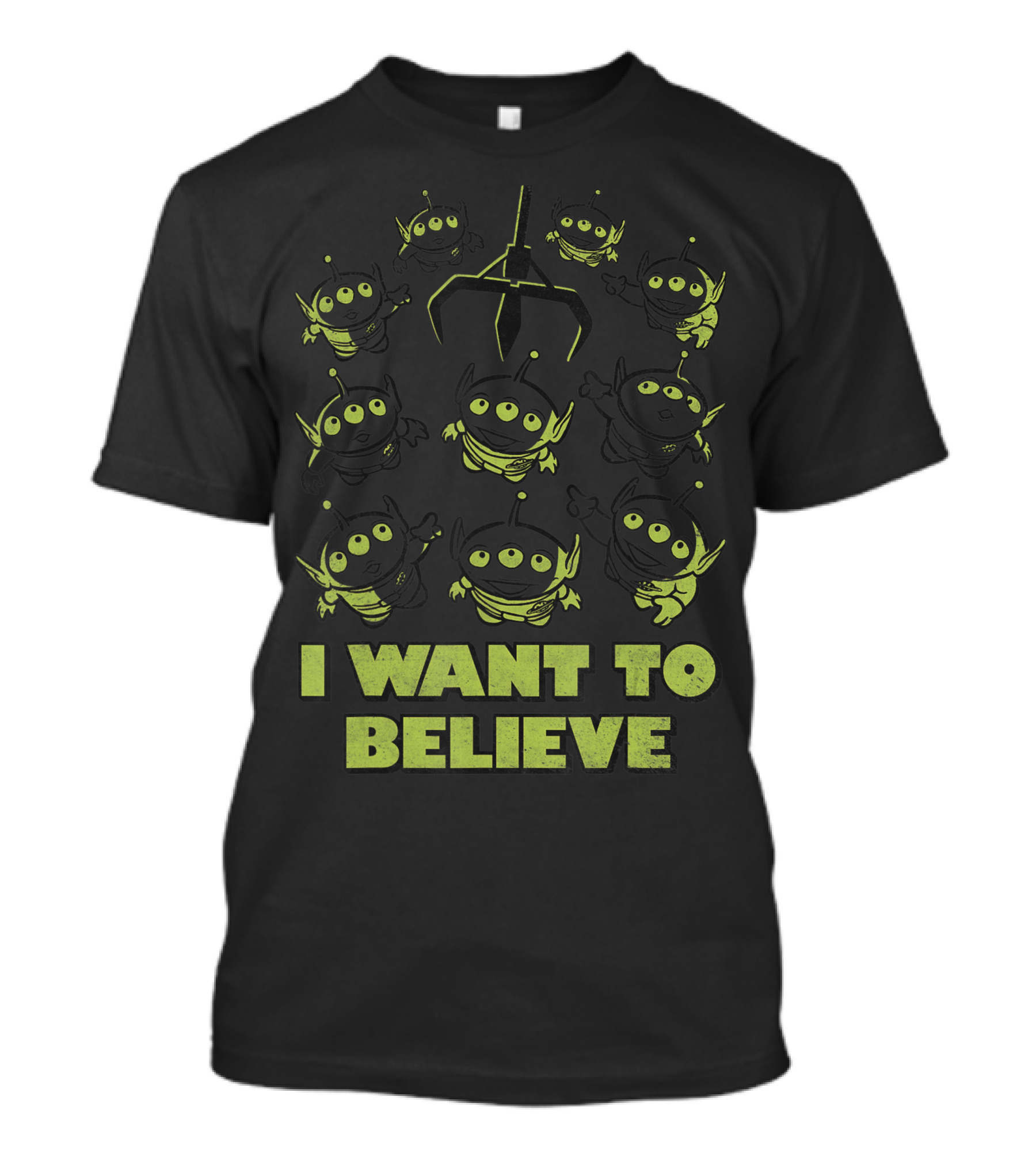 Toy Story Alien Claw I Want To Believe Sketch Pixar Disney T-Shirt