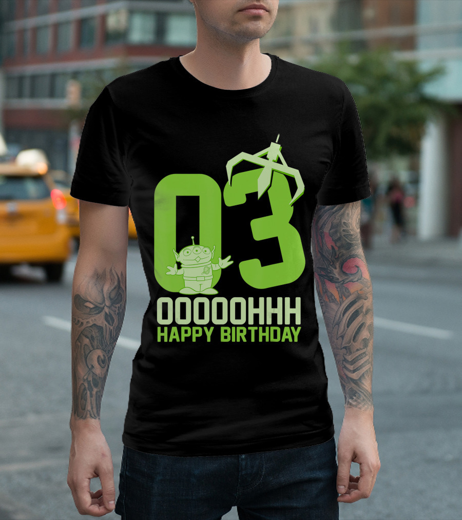 Disney Pixar Toy Story Alien Ooooh 03 Happy Birthday T-Shirt