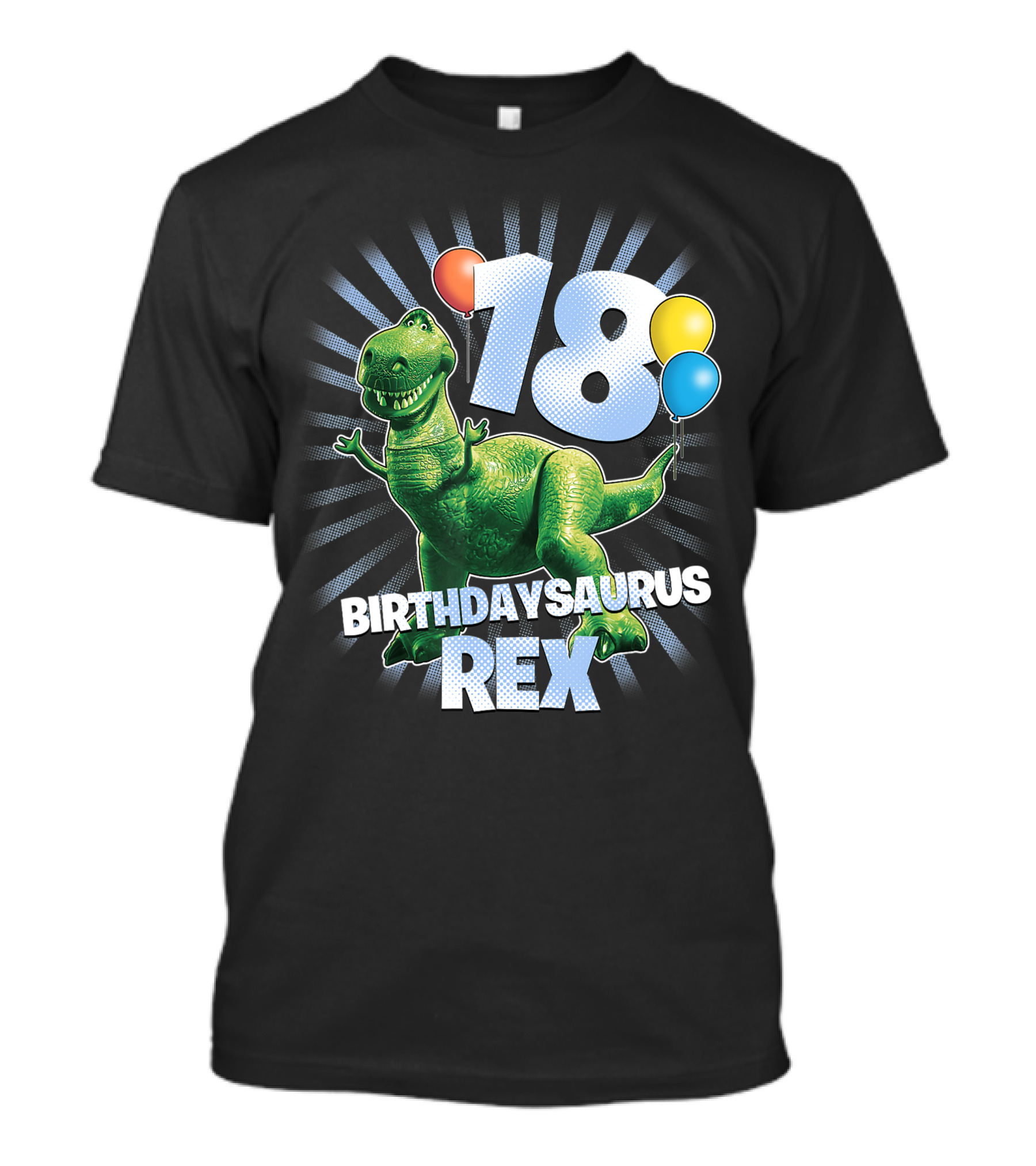 Disney Pixar Toy Story Birthdaysaurus Rex 18 Celebration Balloons T-Shirt