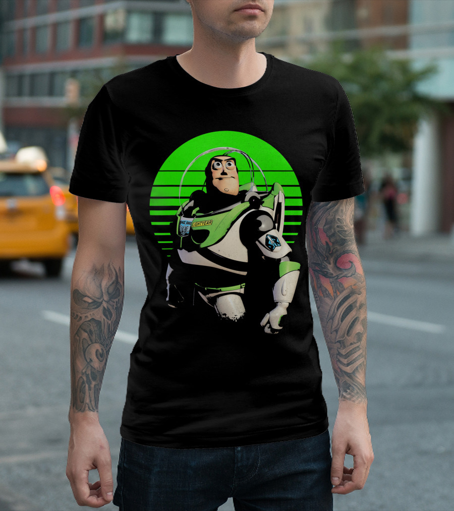 Disney Pixar Toy Story Buzz Lightyear Sight On Stars Heroic Stance T-Shirt