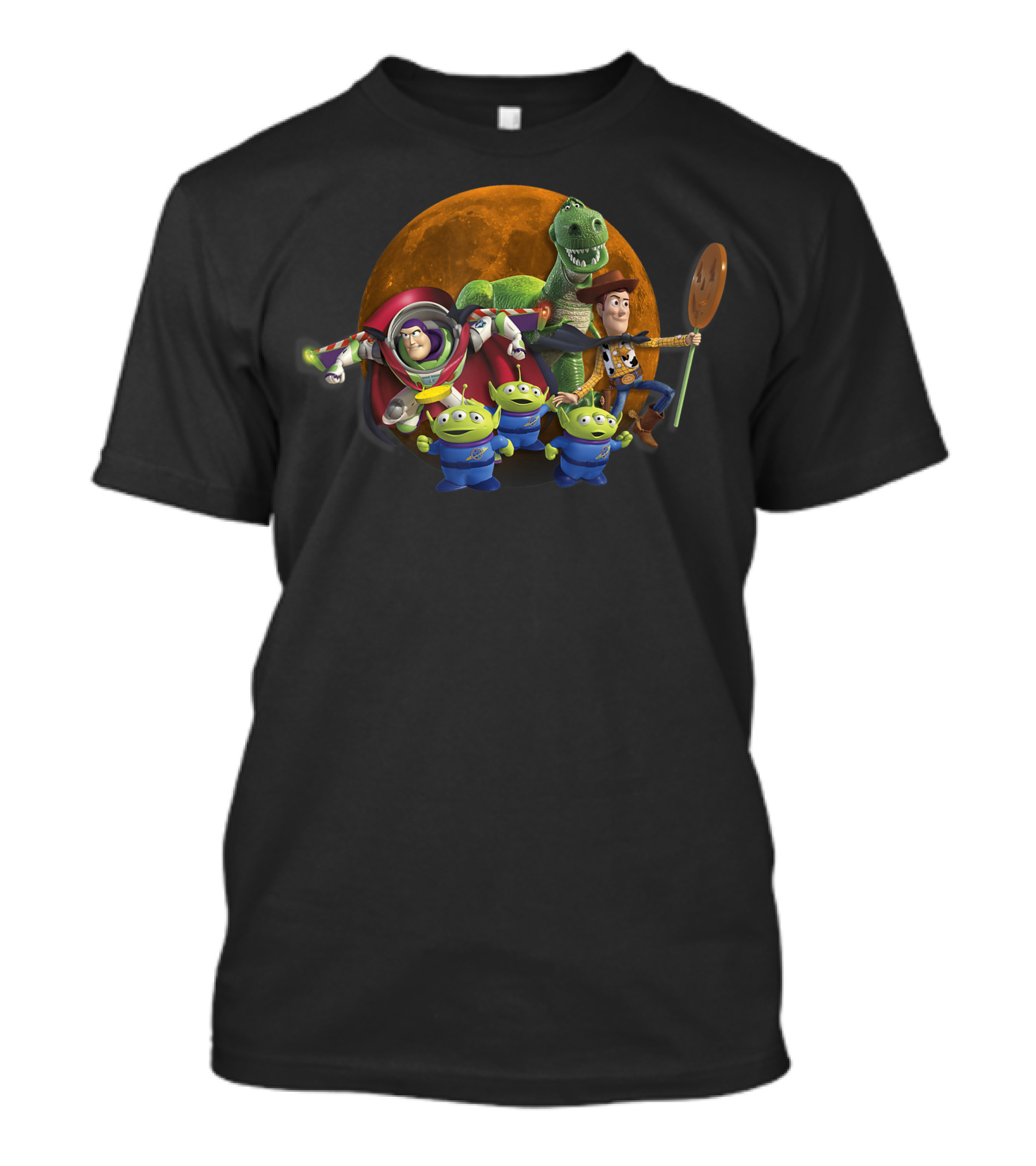 Disney Pixar Toy Story Halloween Moon Group Characters T-Shirt
