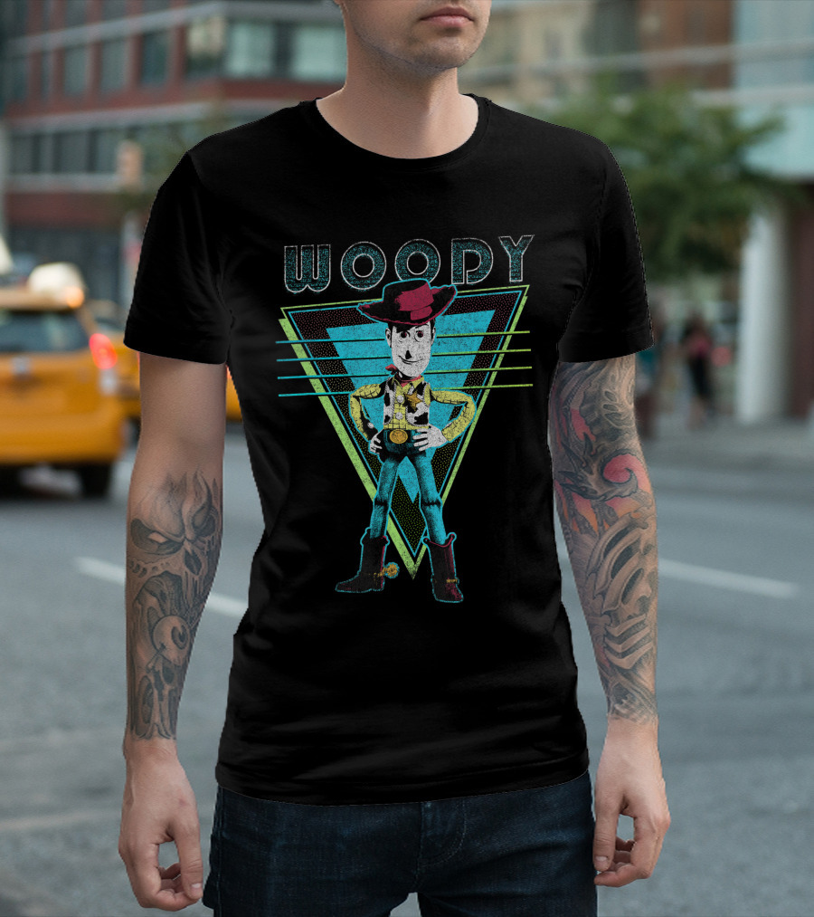 Woody Geometric Style Toy Story Pixar Vintage Retro T-Shirt