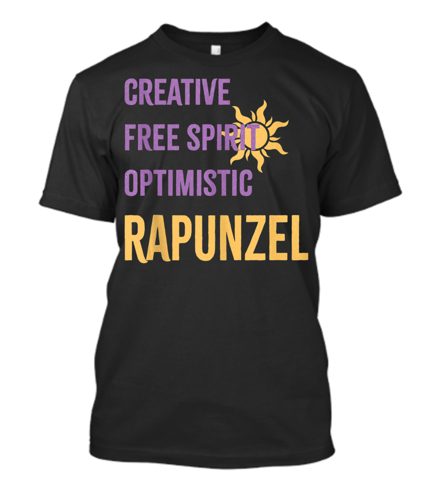 Creative Free Spirit Optimistic Rapunzel Sun Symbol Disney Princess T-Shirt