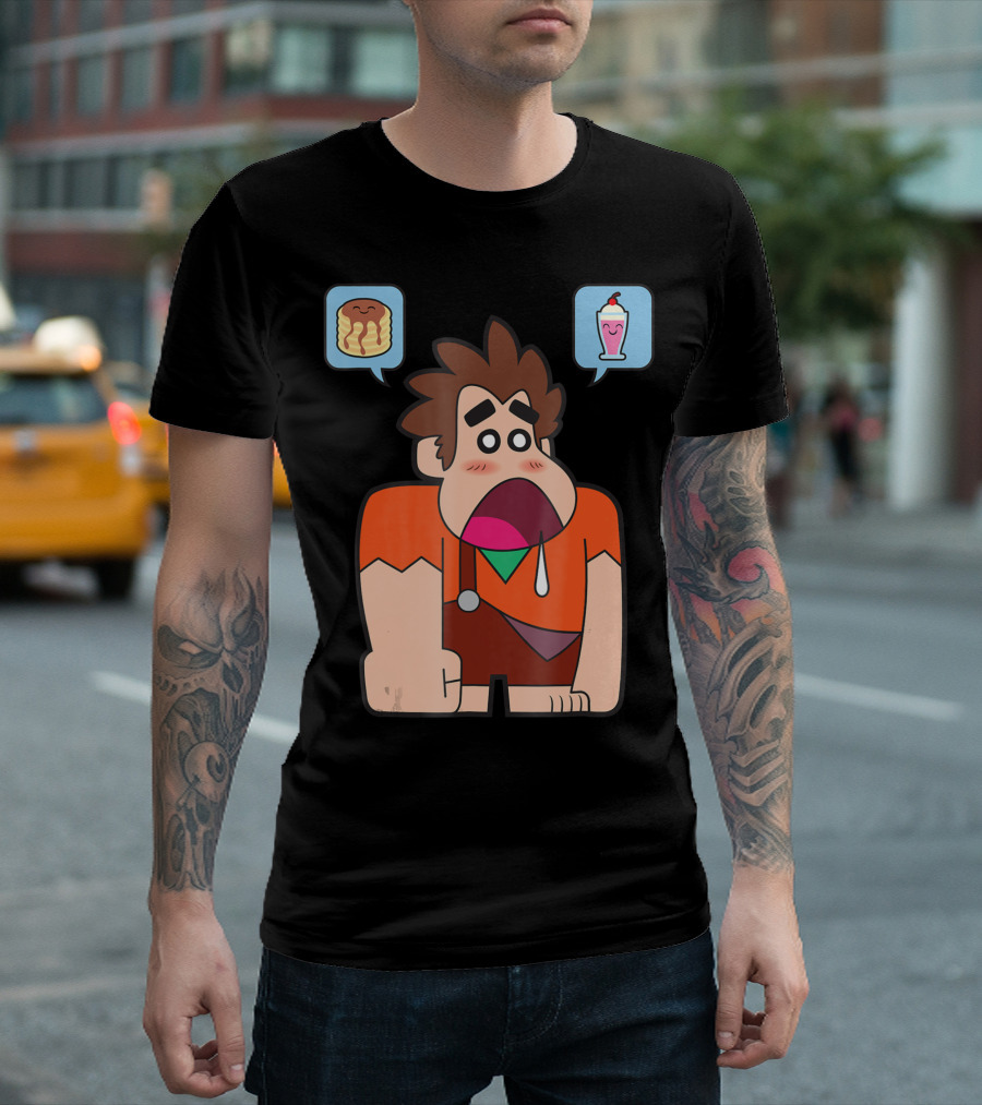 Ralph Breaks The Internet Disney Pancake Milkshake Drooling T-Shirt