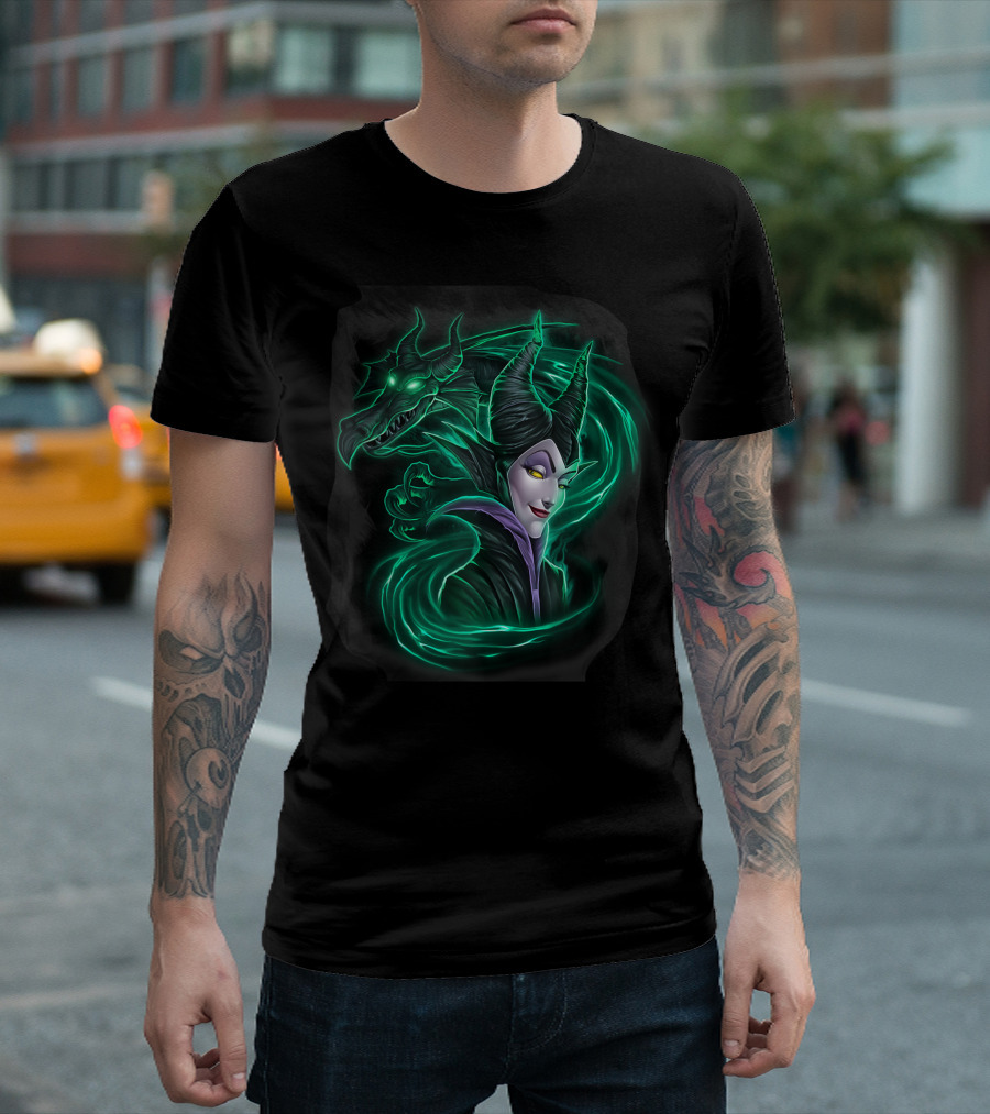 Disney Maleficent Green Dragon Sleeping Beauty T-Shirt
