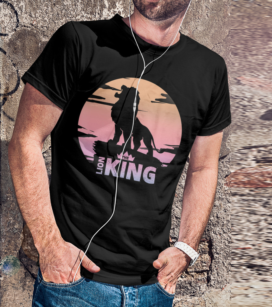 The Lion King Live Action Sunset Silhouette On Pride Rock T-Shirt