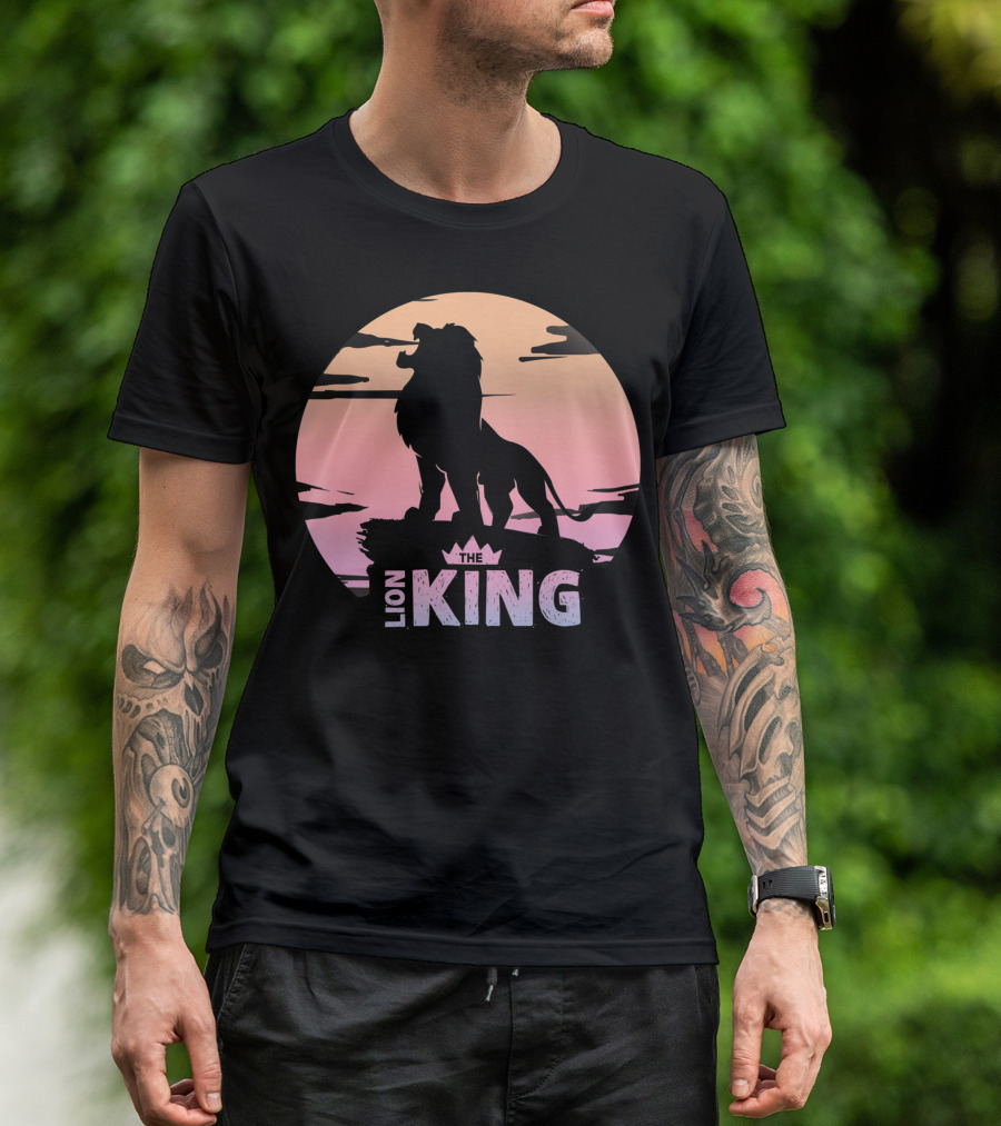 The Lion King Live Action Sunset Silhouette On Pride Rock T-Shirt