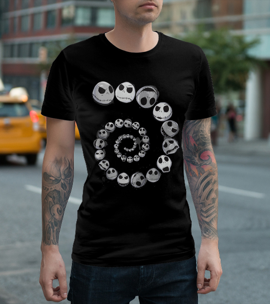Disney The Nightmare Before Christmas Jack Skellington Emotional Expressions Spiral T-Shirt