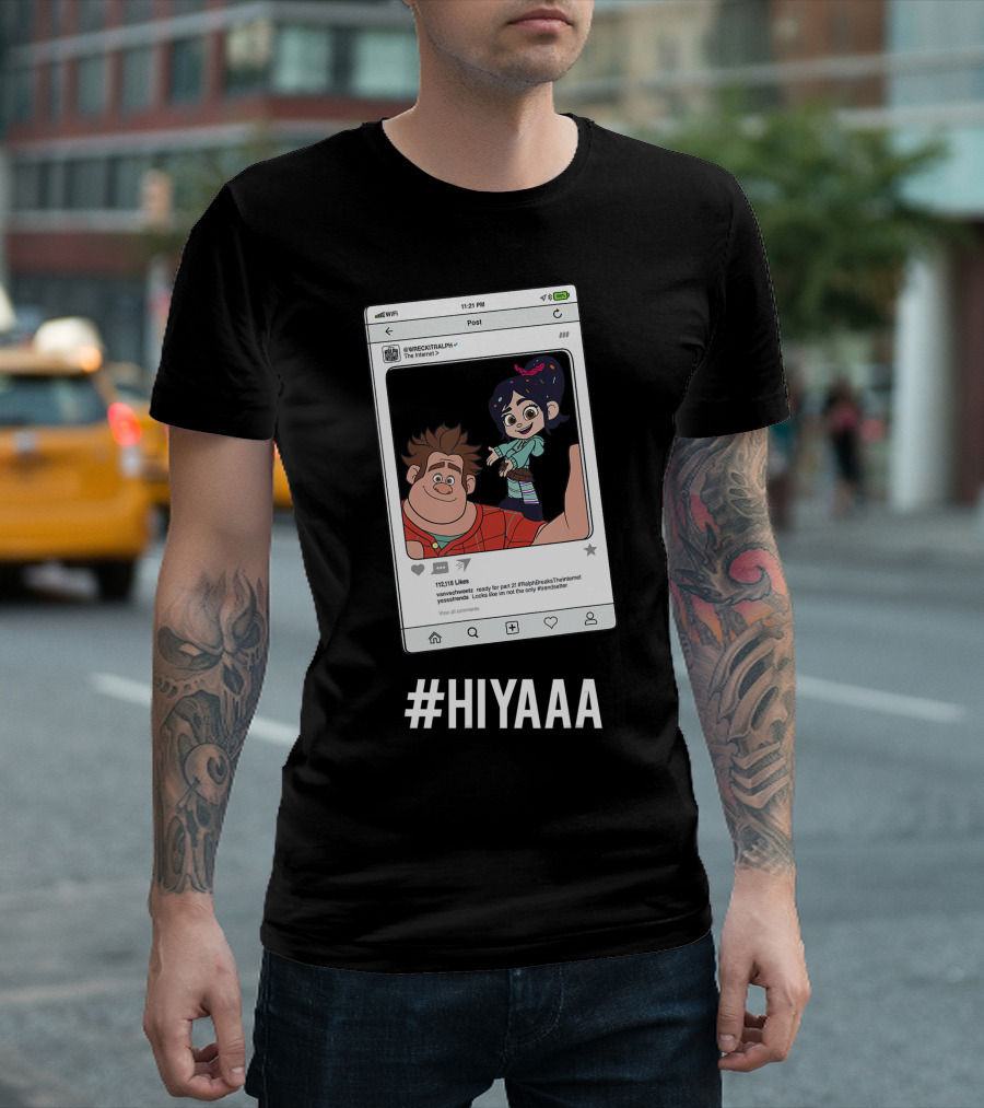 Wreck It Ralph Vanellope Hiyaaa Selfie Screenshot Instagram Post T-Shirt