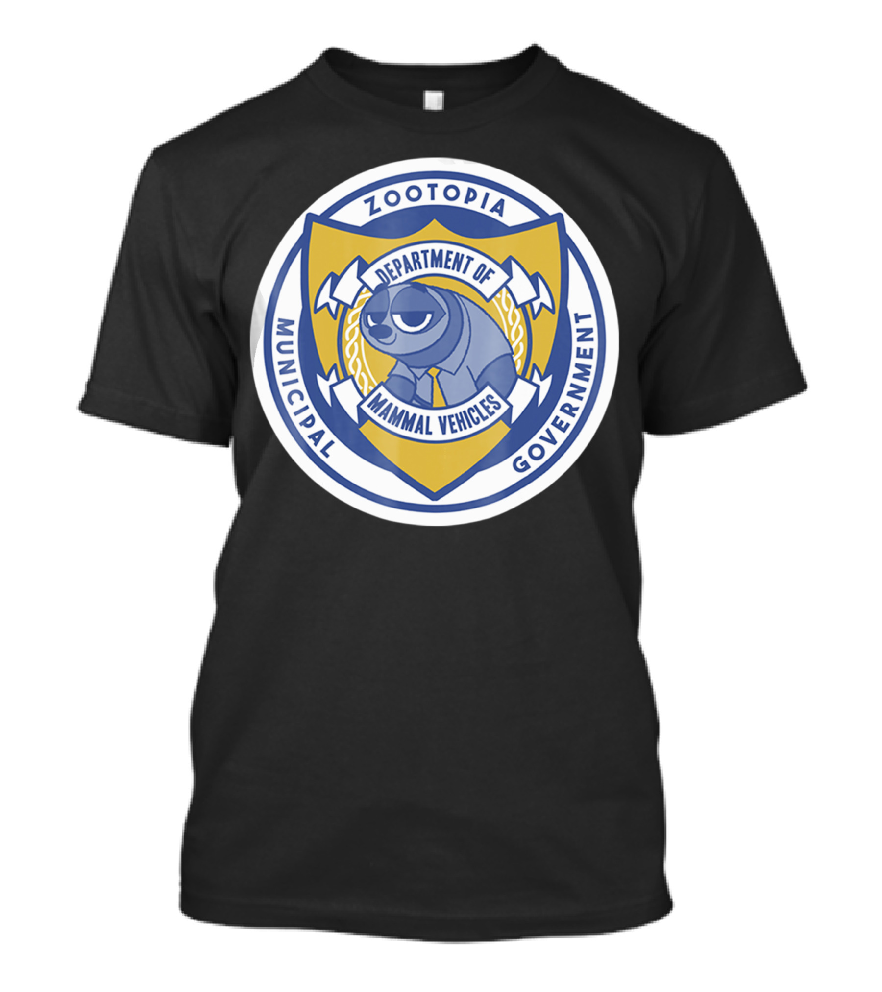 Zootopia Municipal Government Sloth Department Of Mammal Vehicles Badge T-Shirt