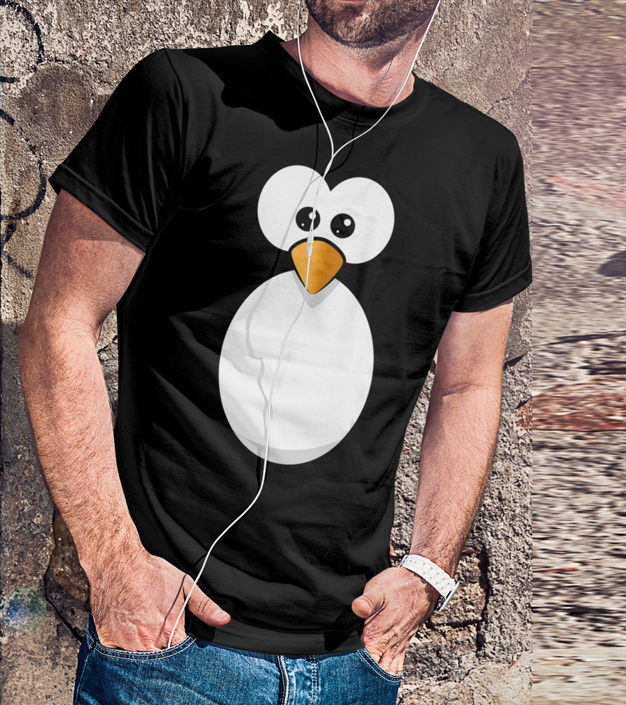 Funny Halloween Black Penguin Costume Penguin T-Shirt
