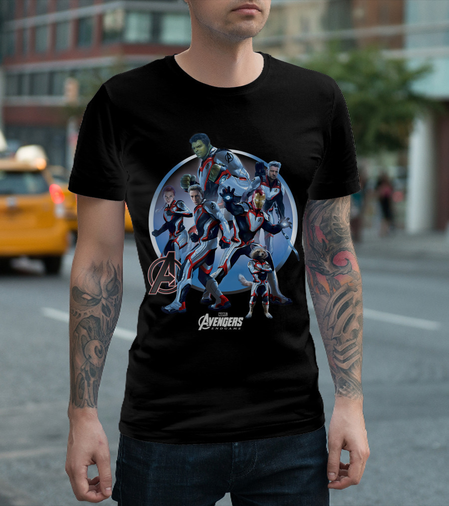 Marvel Avengers Endgame Avengers Quantum Suit Team Assembly T-Shirt