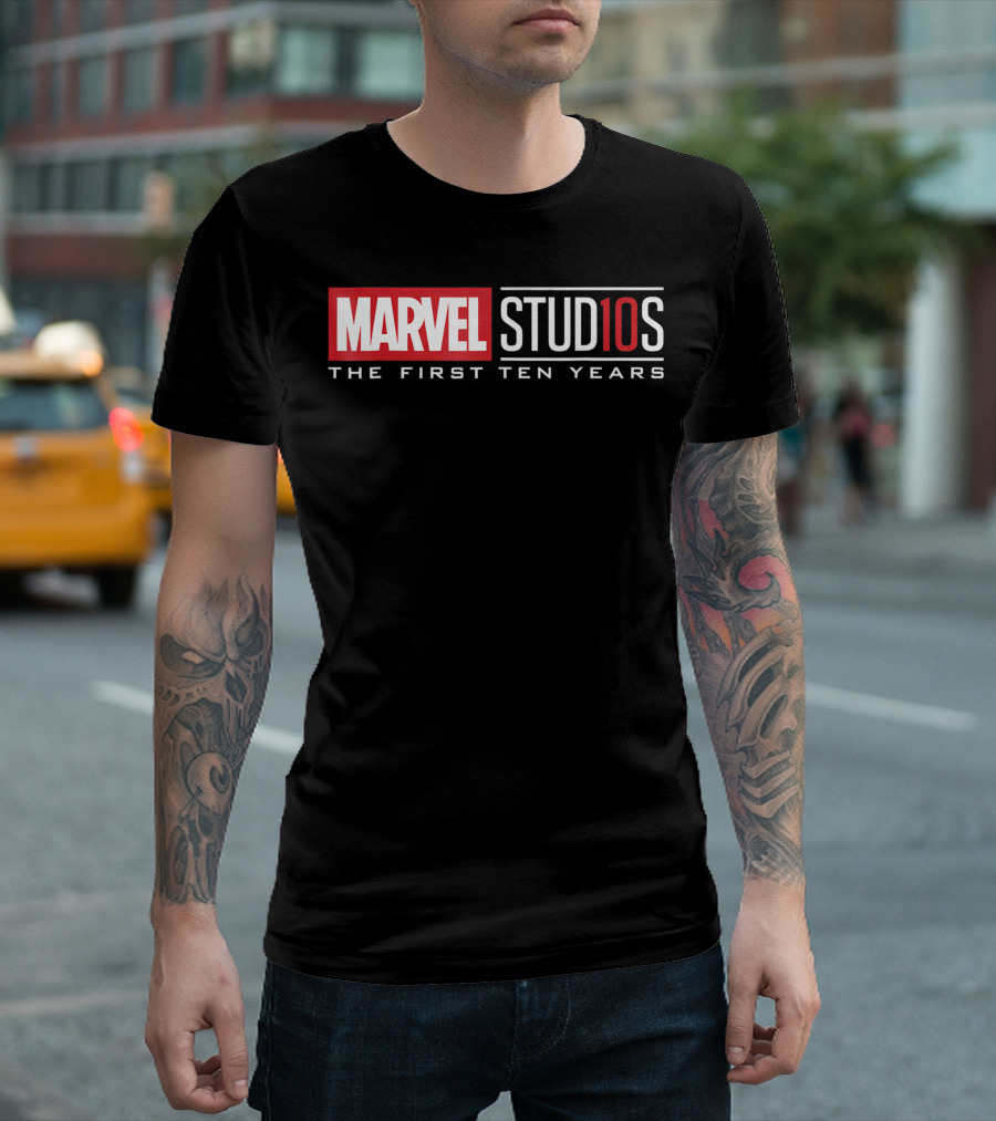 Marvel Studios 10 The First Ten Years Logo T-Shirt