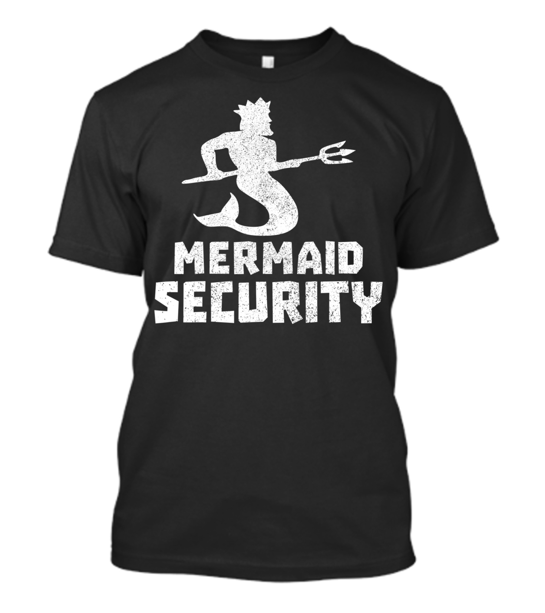 Mermaid Security Birthday Party Funny Ocean Shell T-Shirt