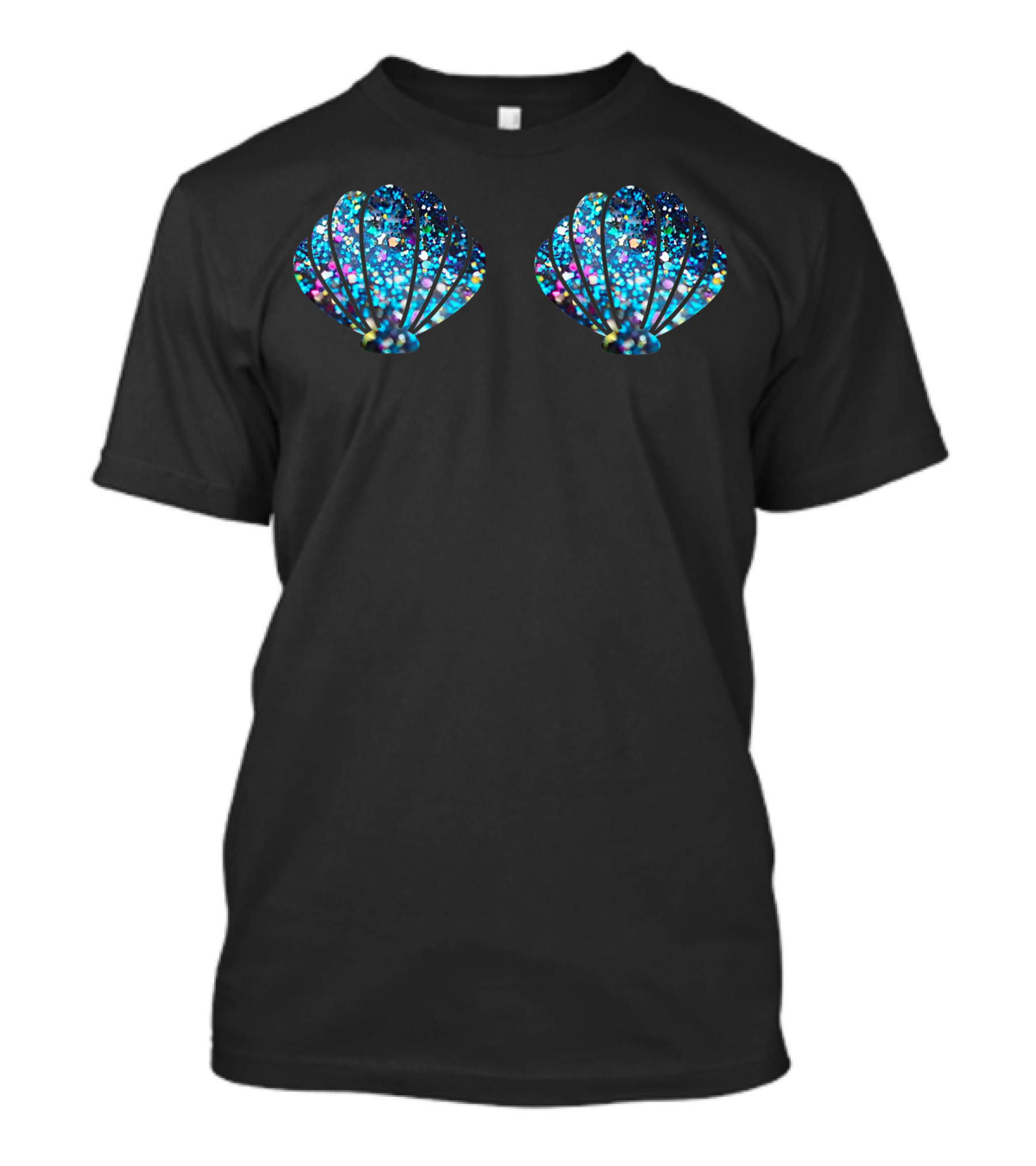 Mermaid Shell Glitter Top Festival Birthday Party T-Shirt