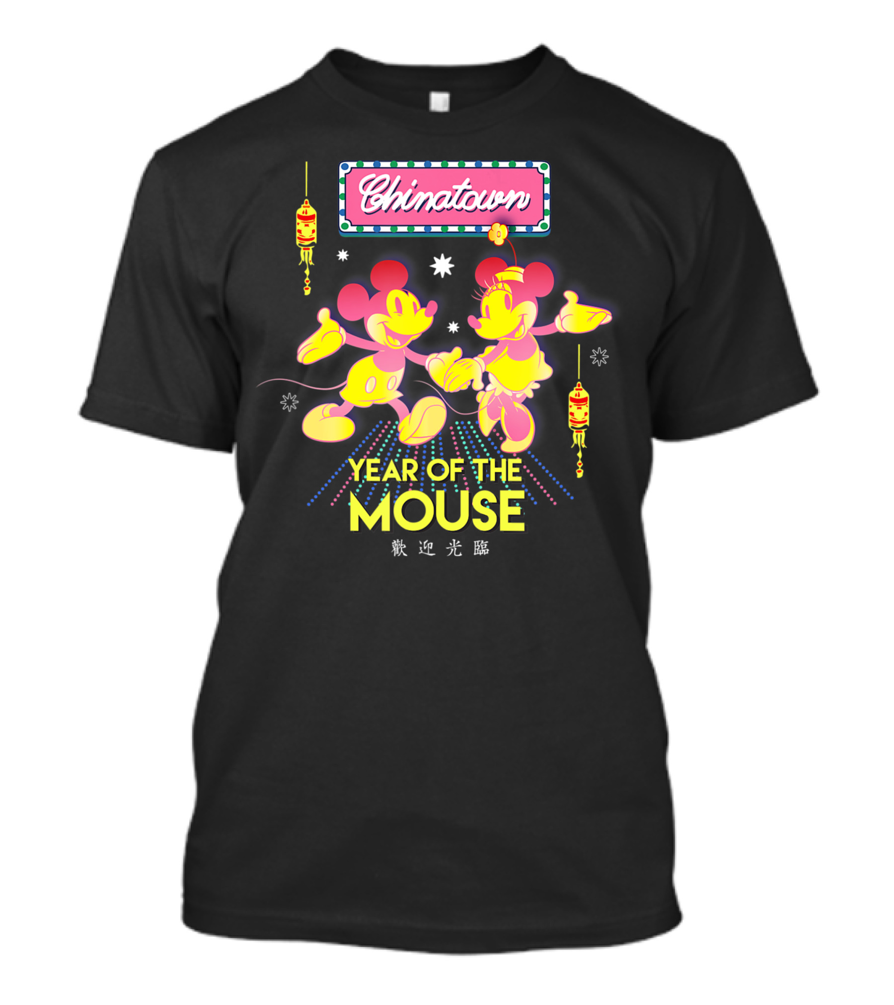 Chinatown Year Of The Mouse Mickey Mouse Chinese New Year Welcoming Light T-Shirt