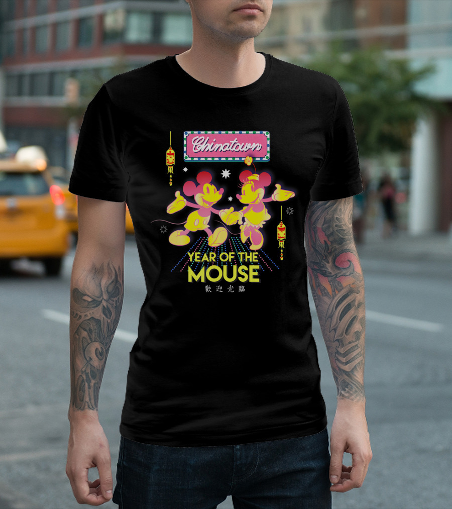 Chinatown Year Of The Mouse Mickey Mouse Chinese New Year Welcoming Light T-Shirt