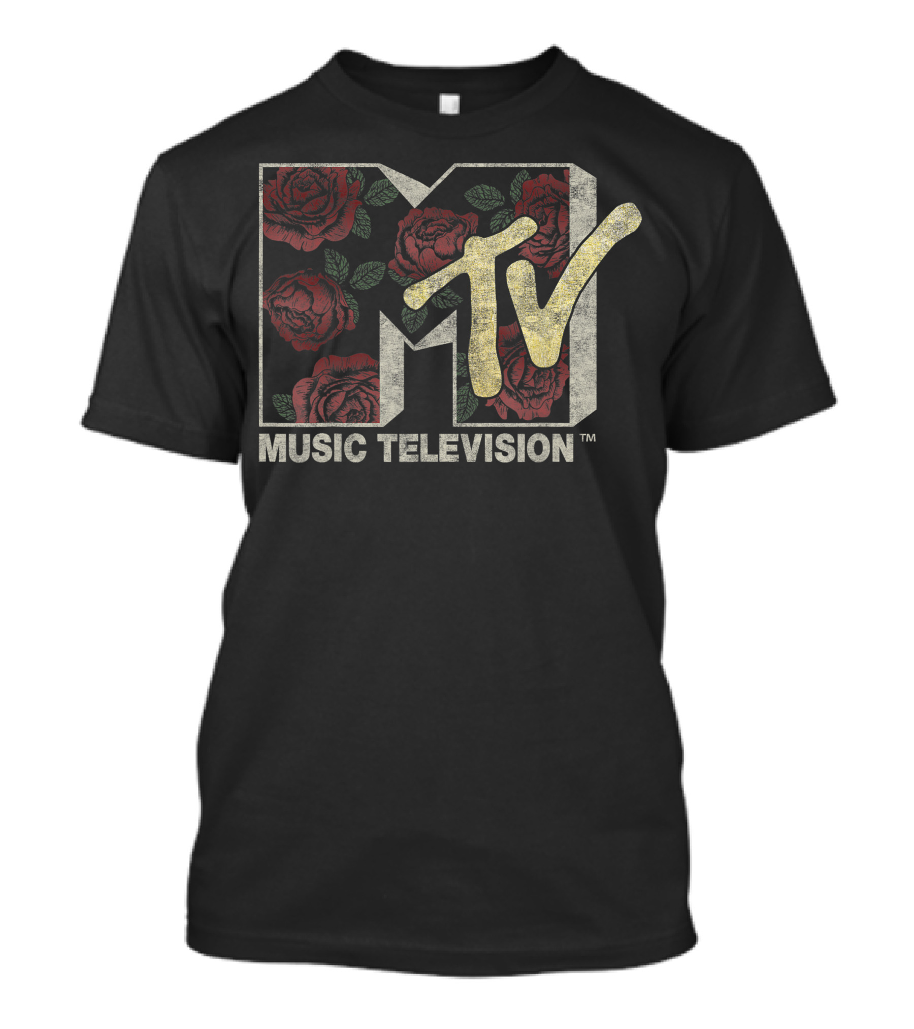 MTV Music Television Rose Floral T-Shirt