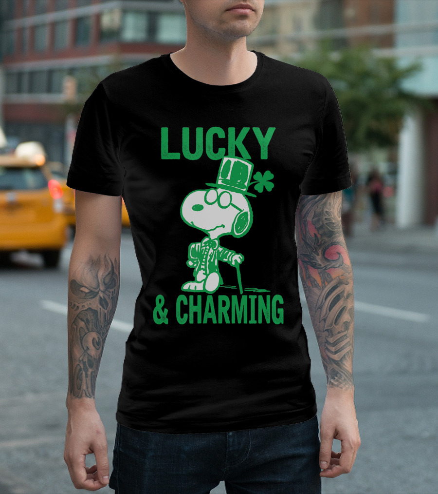 Peanuts Snoopy St Patricks Day Lucky and Charming T-Shirt