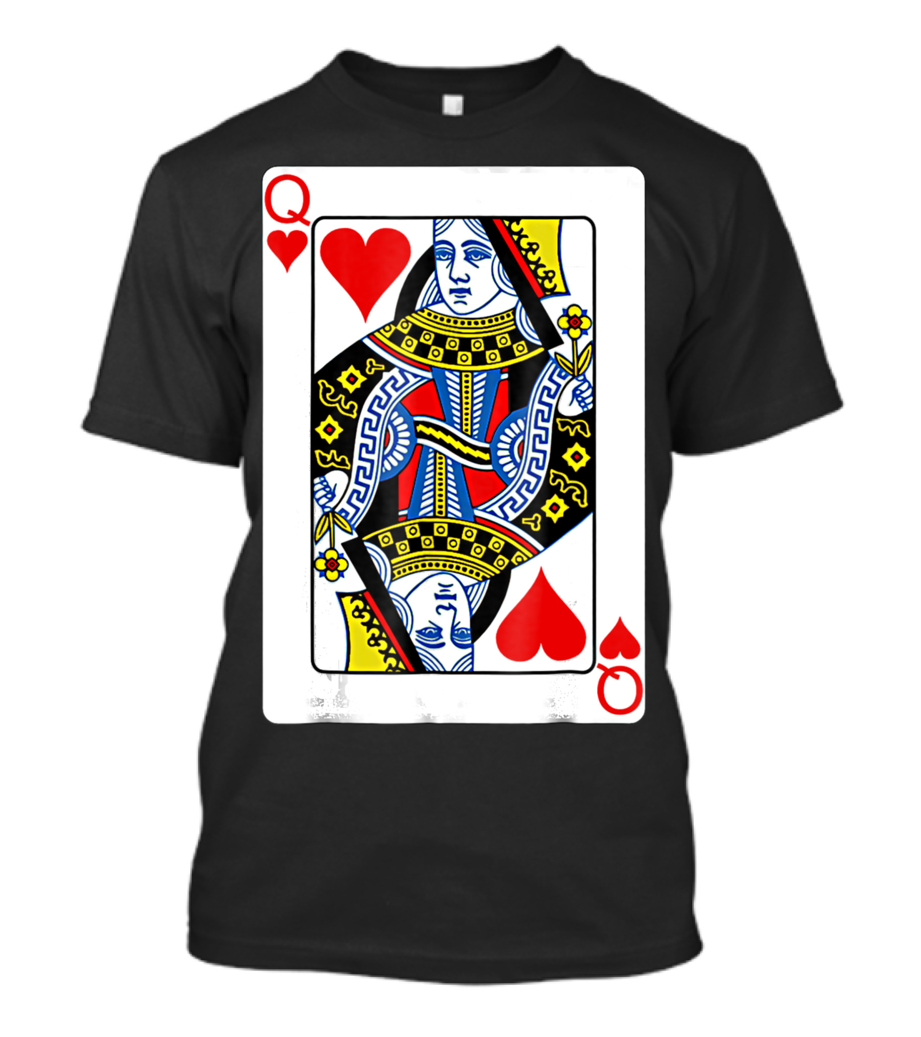 Queen Of Hearts Playing Card Valentines Day T-Shirt