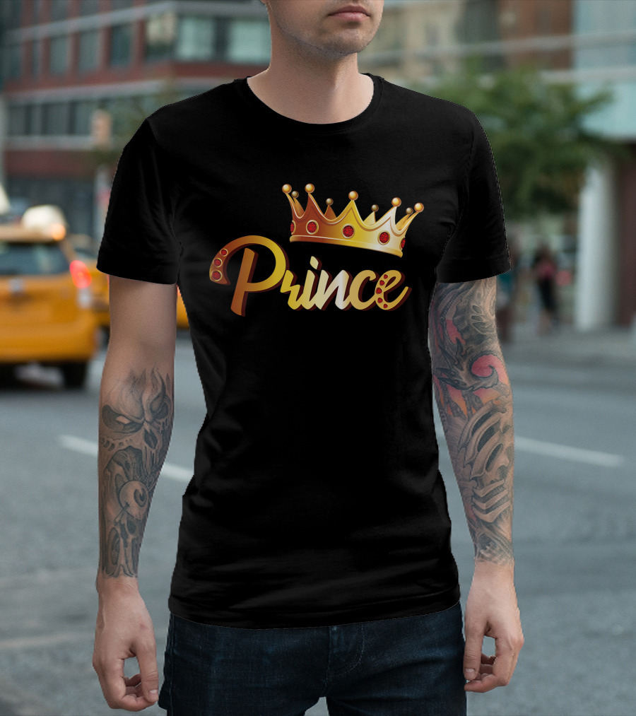 Prince Family Matching Royal Prince Gold Crown T-Shirt
