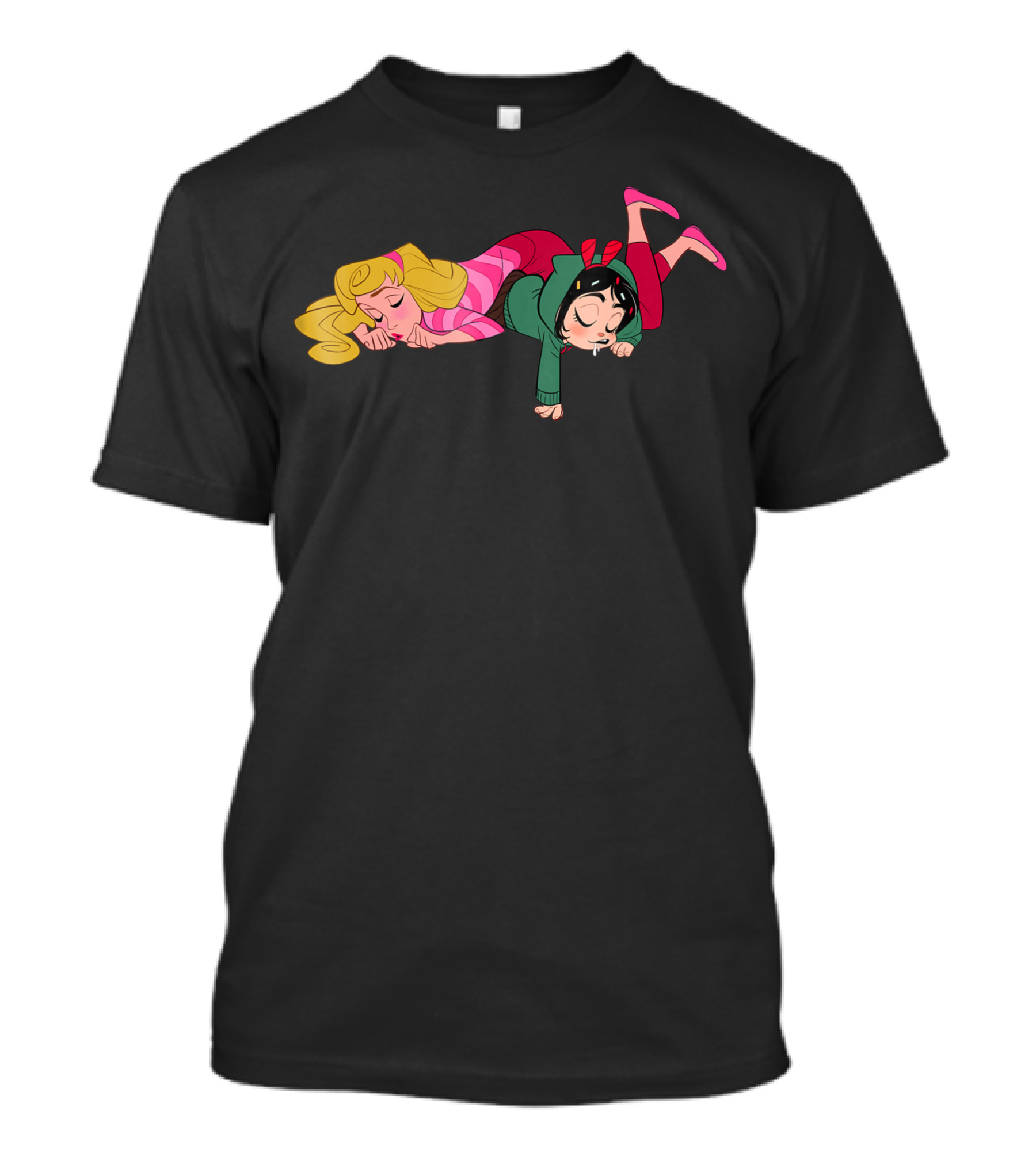 Ralph Breaks The Internet Princess Aurora Sleeping Vanellope T-Shirt