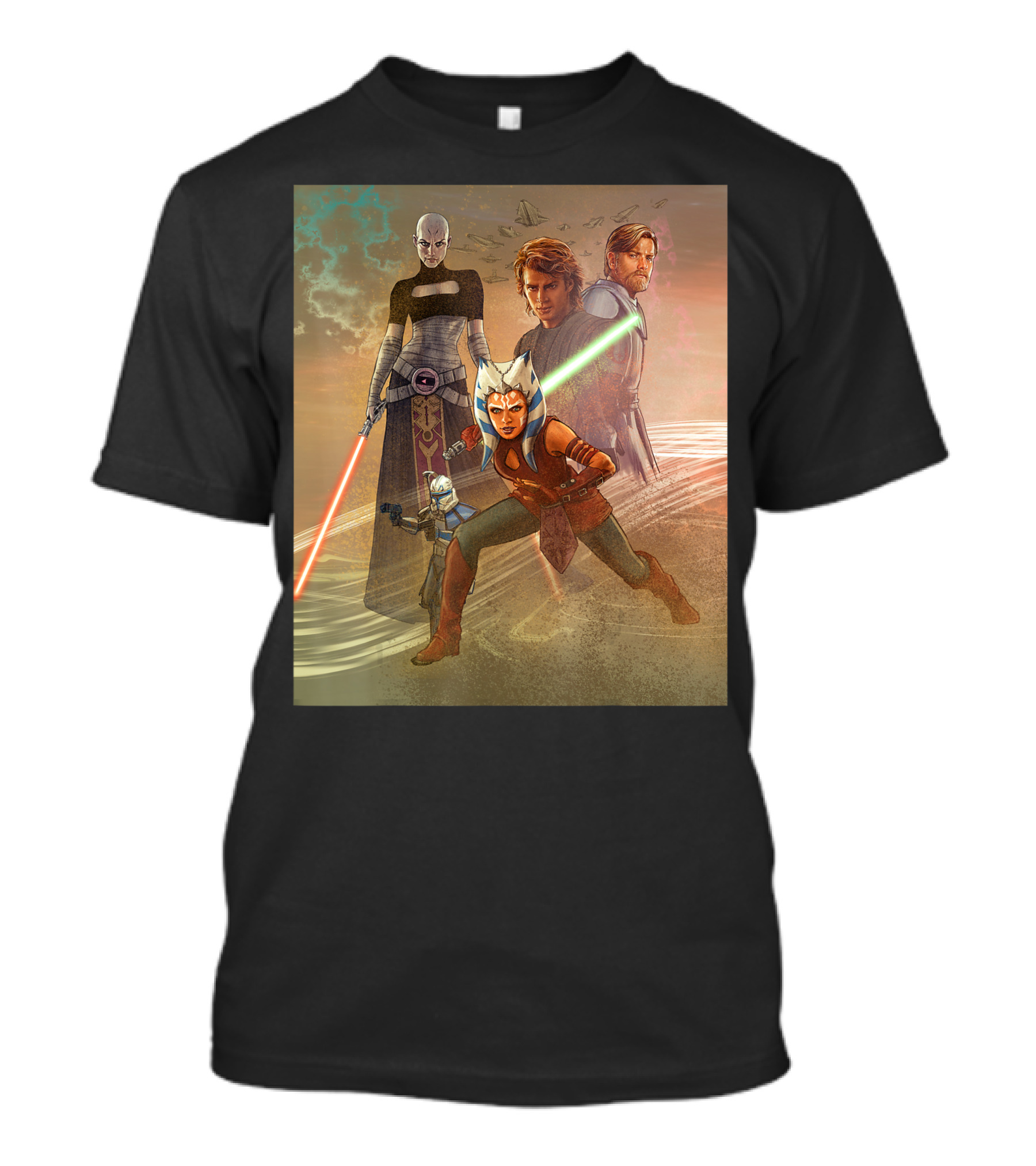 Star Wars Celebration The Clone Wars Anakin Ahsoka Mural T-Shirt