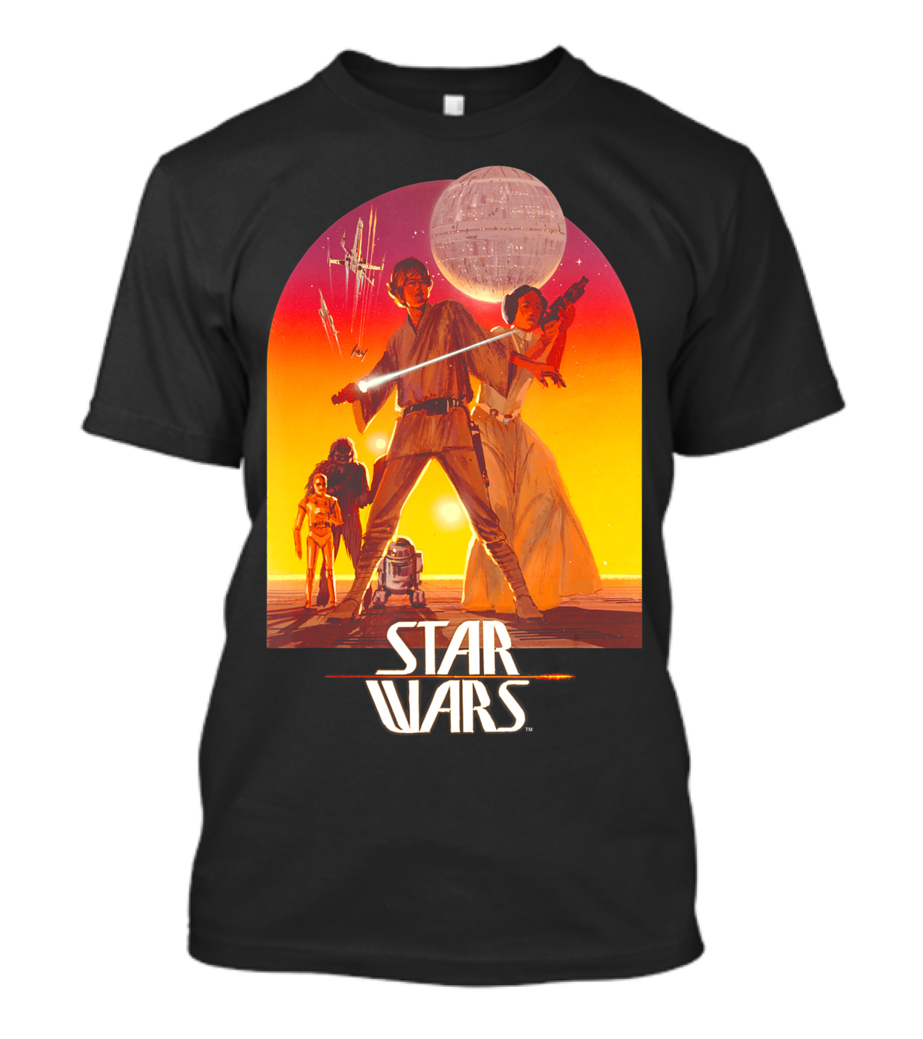 Star Wars Ralph McQuarrie Luke Leia Alderaan Death Star Tatooine T-Shirt