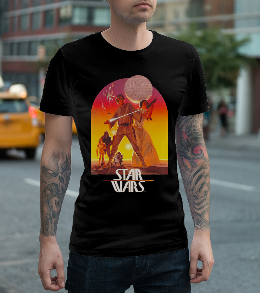 Star Wars Ralph McQuarrie Luke Leia Alderaan Death Star Tatooine T-Shirt